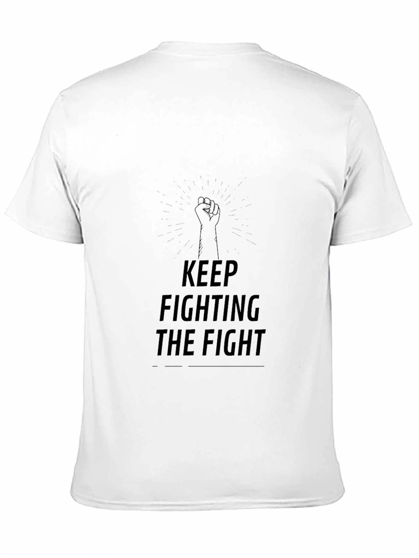 Keep Fighting The Fight Black Graphic Tee