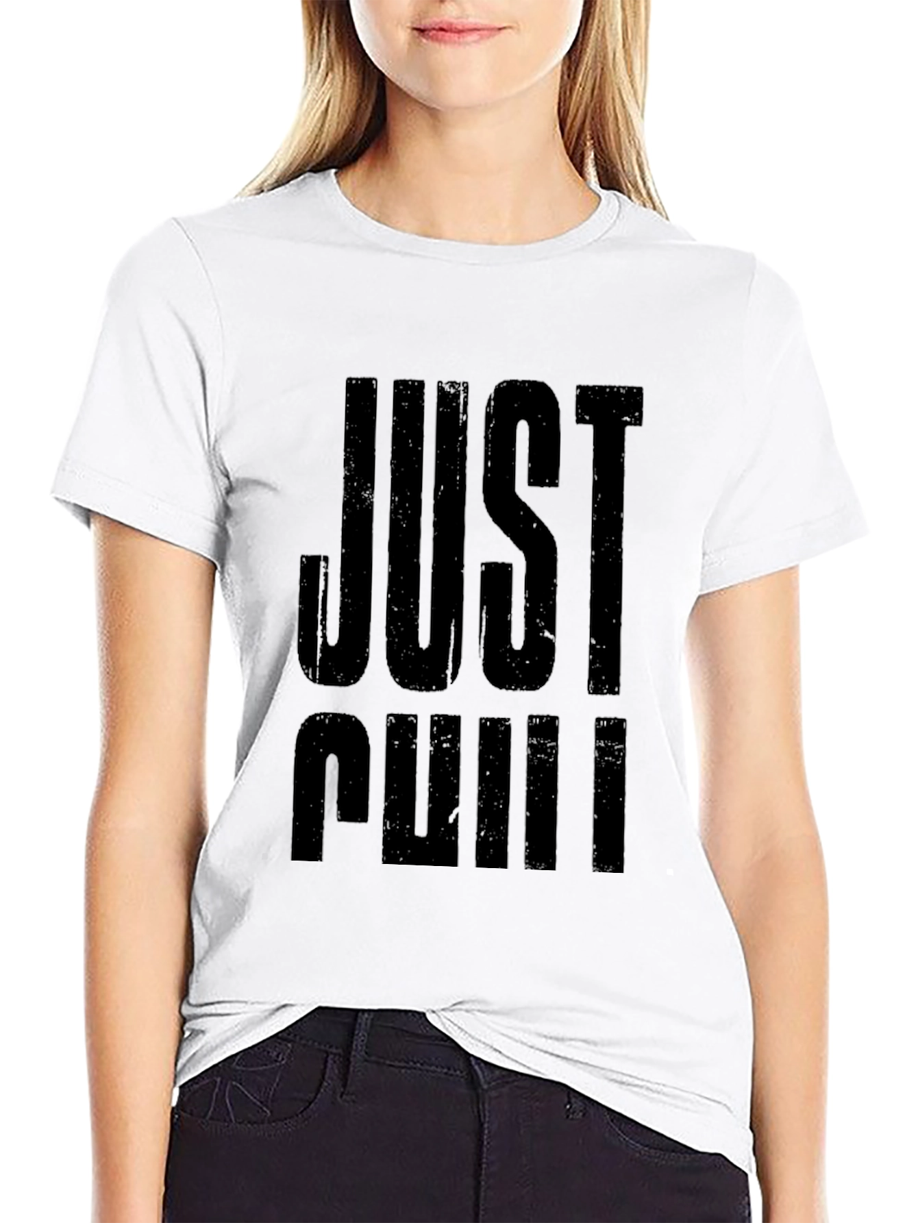 Just Chill Black Graphic T-Shirt