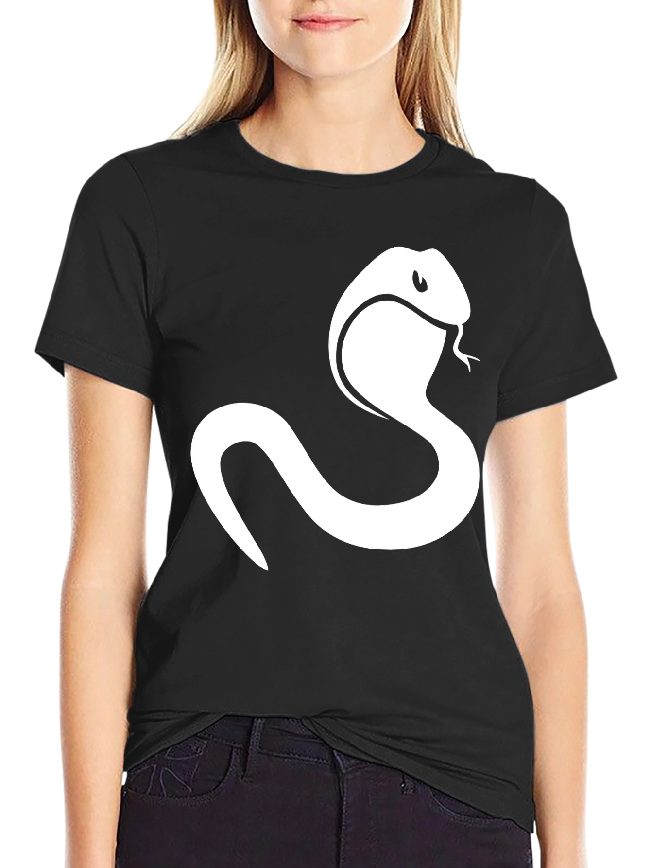 Cobra T-Shirt - Mens Black Tee with Snake Design