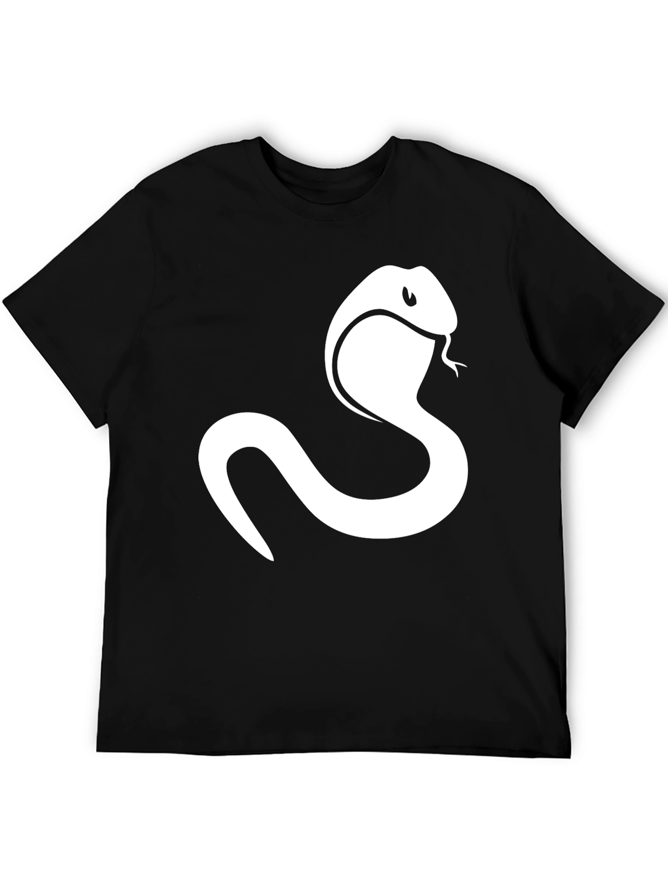 Cobra T-Shirt - Mens Black Tee with Snake Design