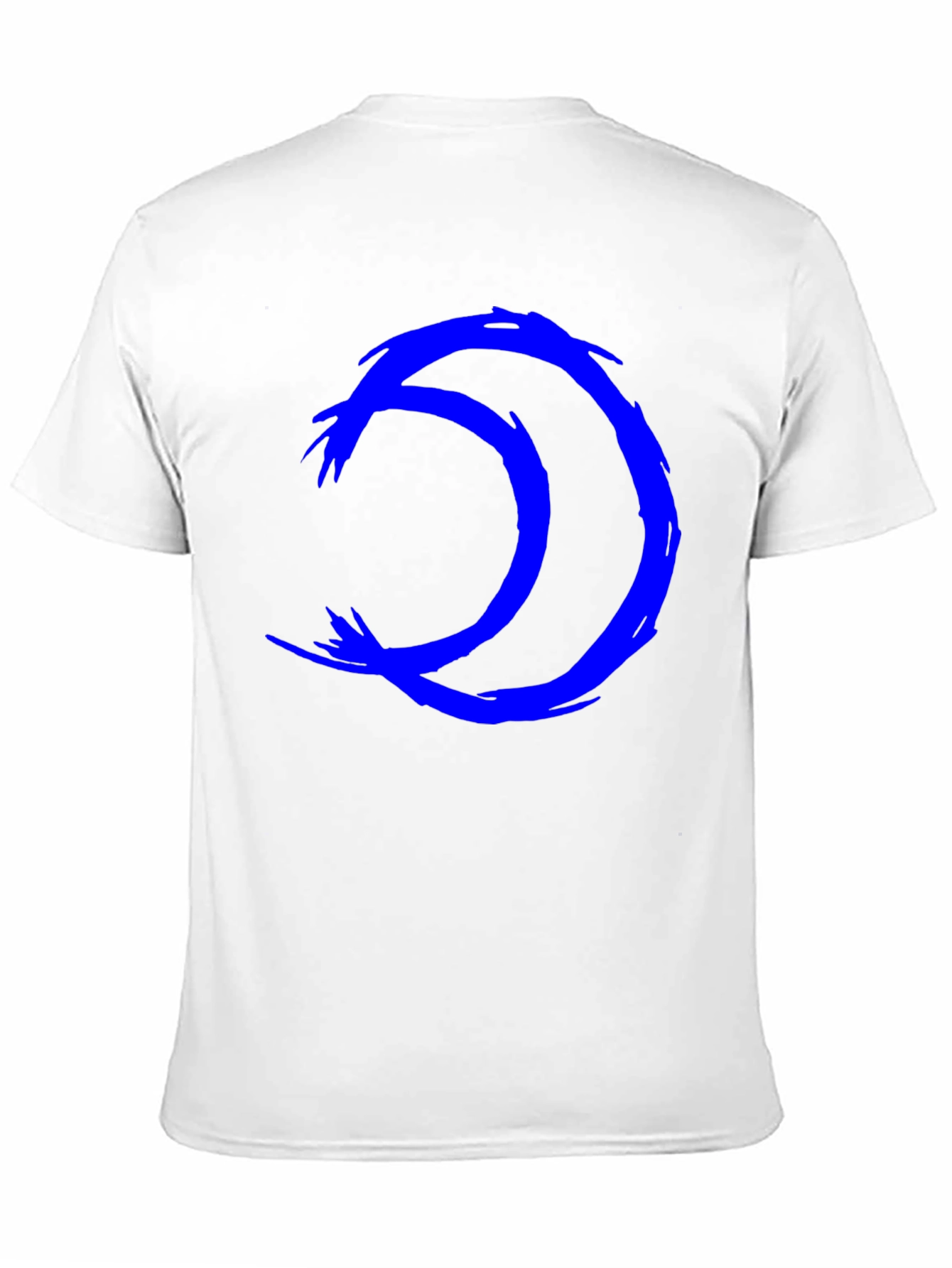 Abstract Blue Symbol Black T-Shirt