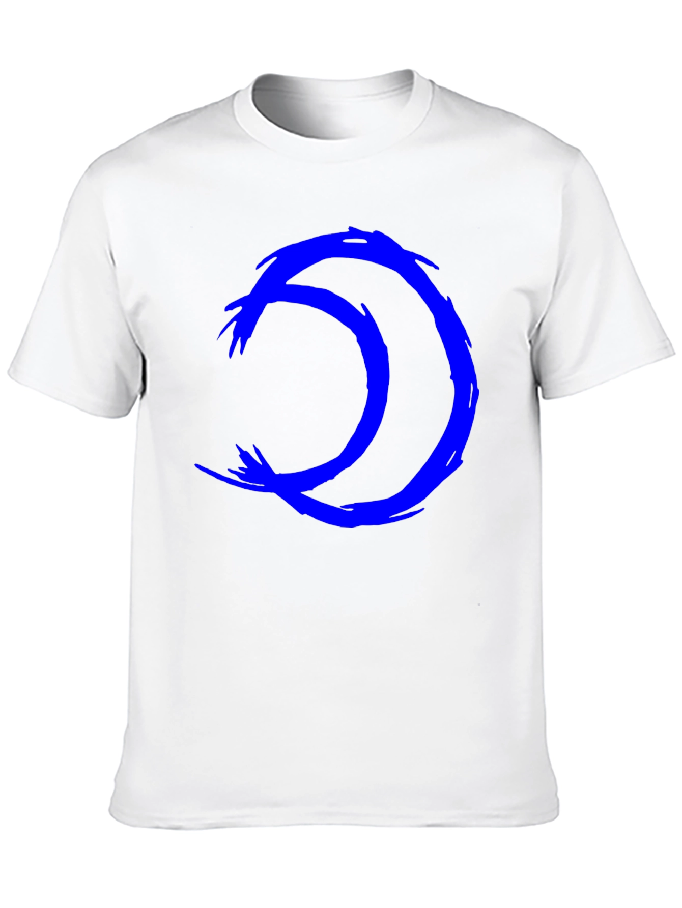 Abstract Blue Symbol Black T-Shirt