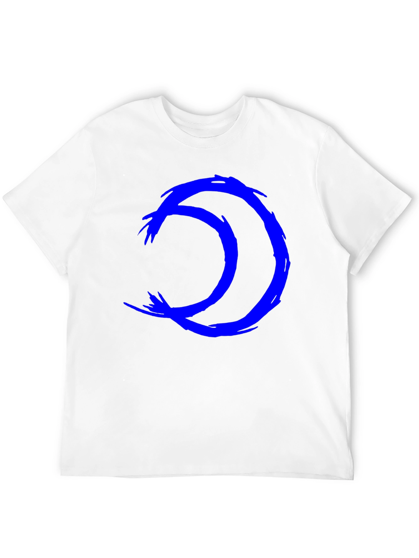 Abstract Blue Symbol Black T-Shirt