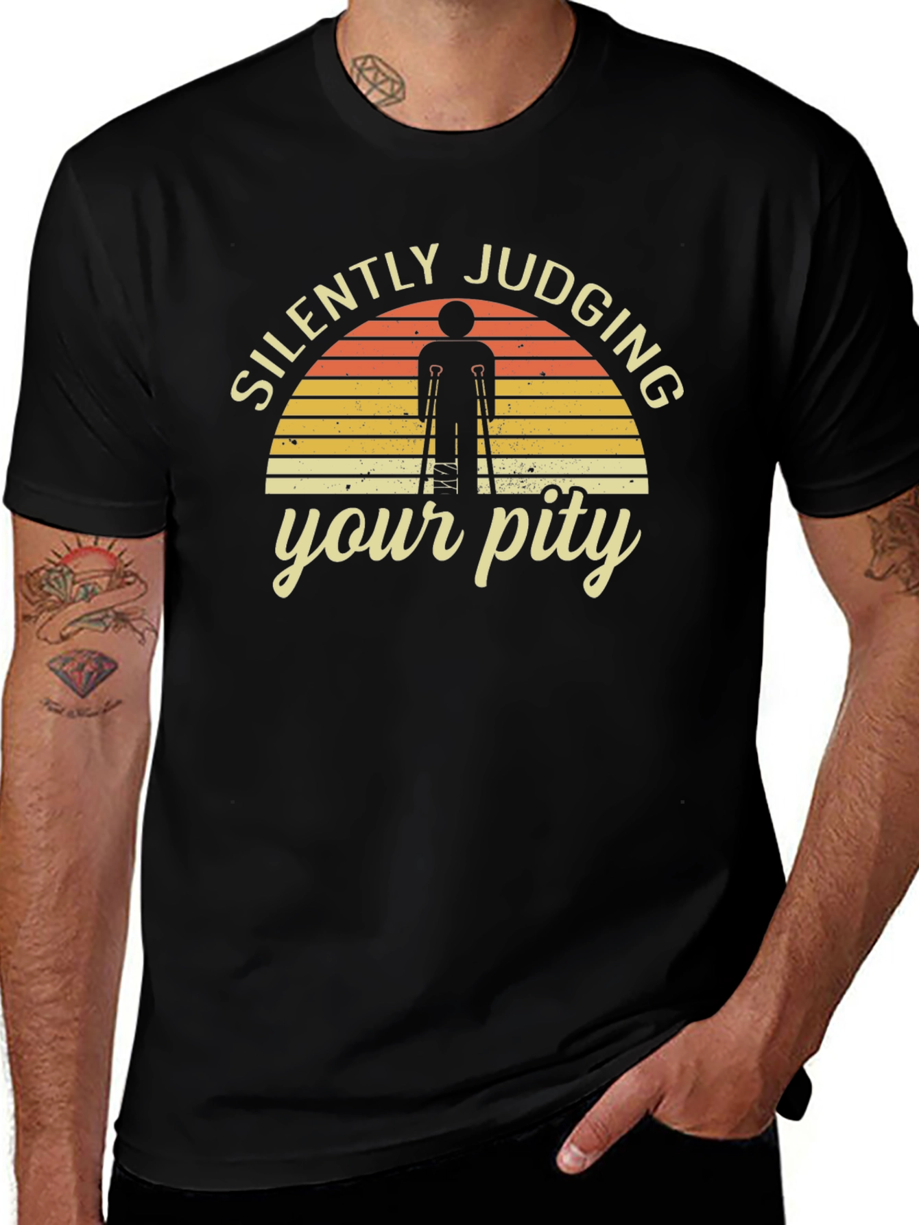 Silently Judging Your Pity Graphic T-Shirt