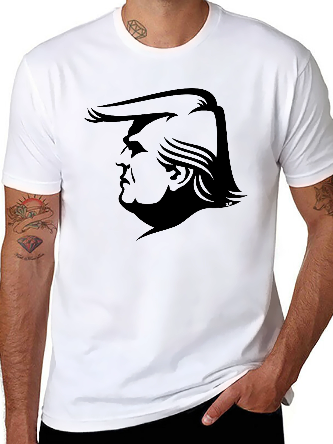 Black Trump Silhouette Graphic Tee