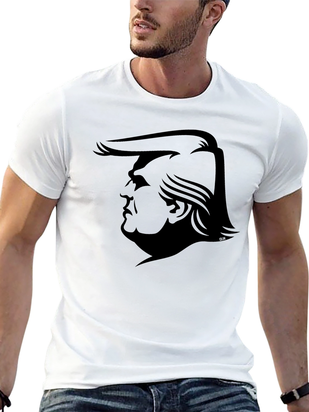 Black Trump Silhouette Graphic Tee