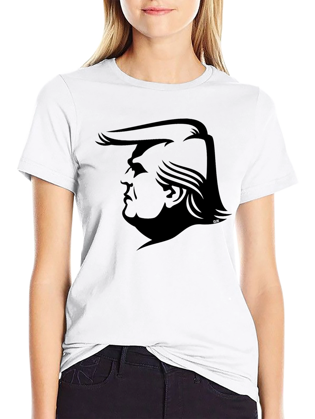 Black Trump Silhouette Graphic Tee