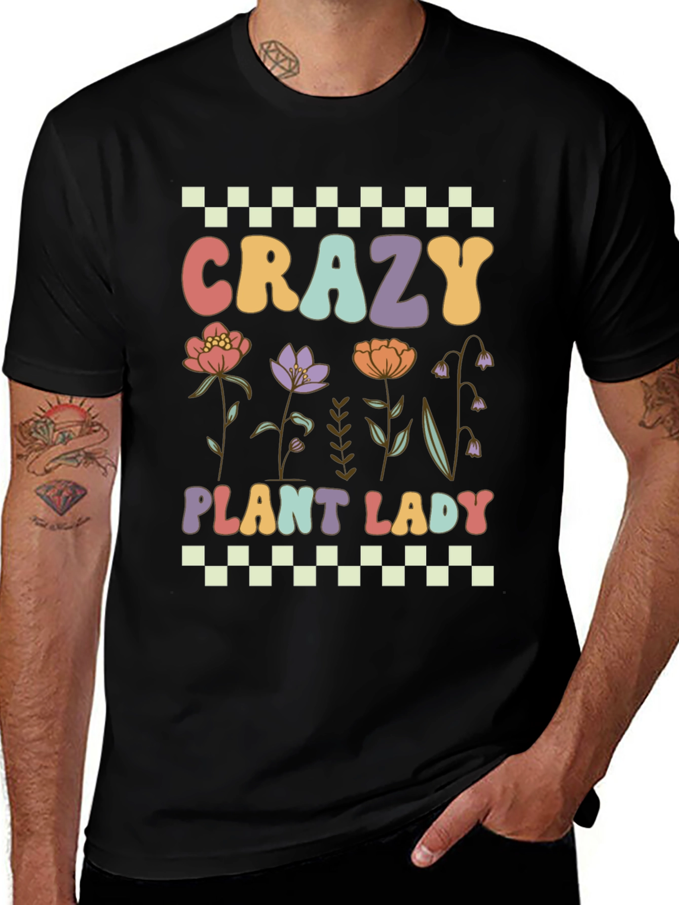 Crazy Plant Lady T-Shirt: Floral Design