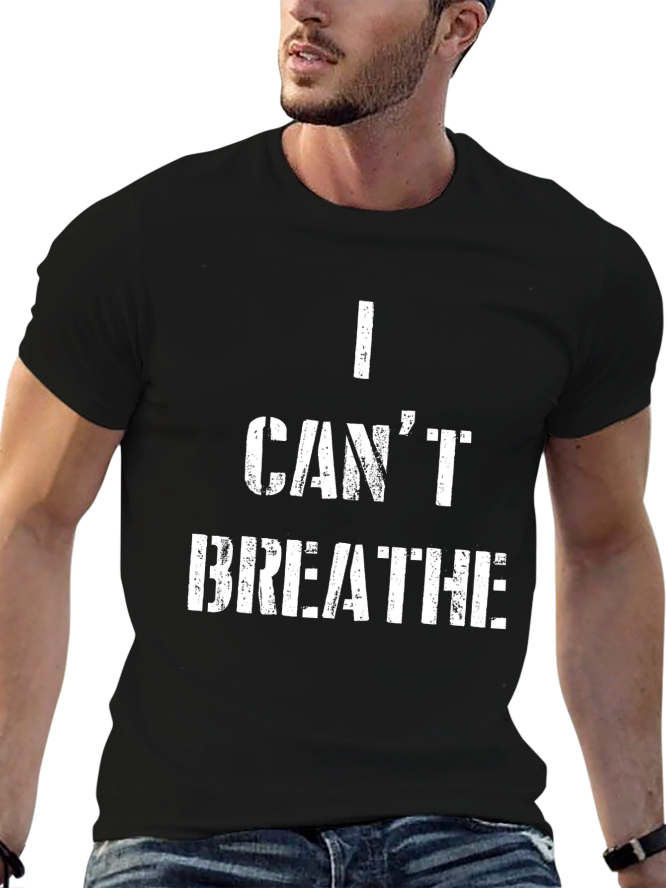 I Cant Breathe Graphic Tee - Black Short Sleeve