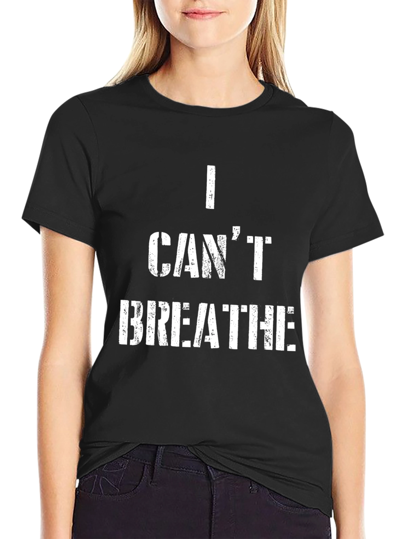 I Cant Breathe Graphic Tee - Black Short Sleeve
