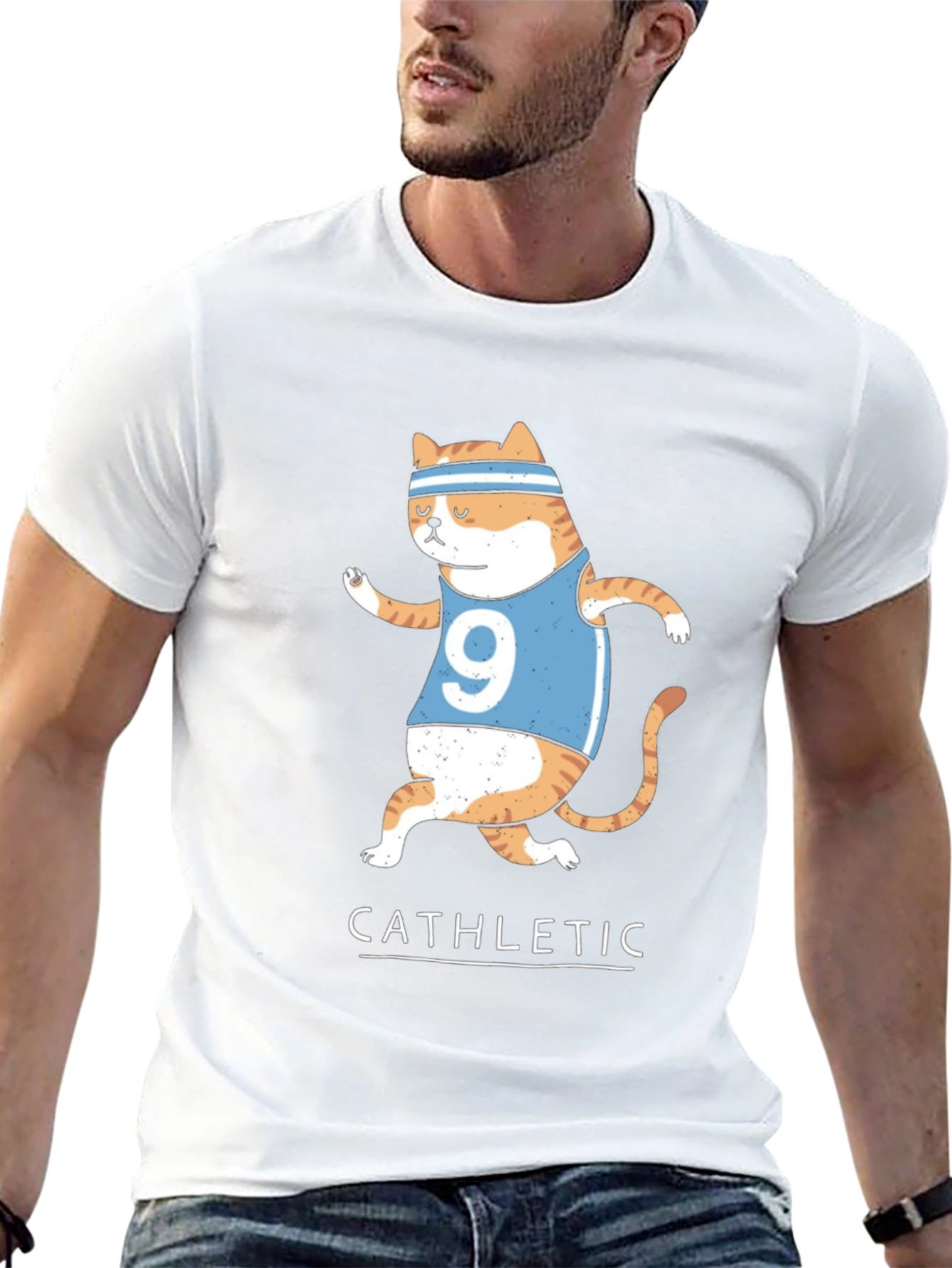 Cat-hletic T-Shirt: Humorous Cat Running Design