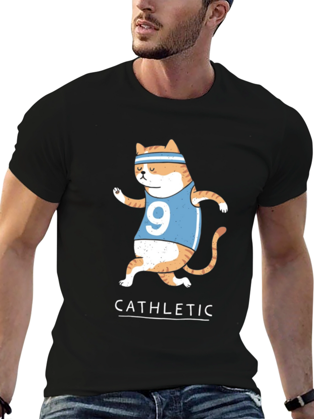 Cat-hletic T-Shirt: Humorous Cat Running Design