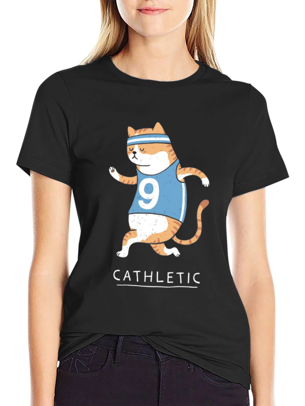 Cat-hletic T-Shirt: Humorous Cat Running Design