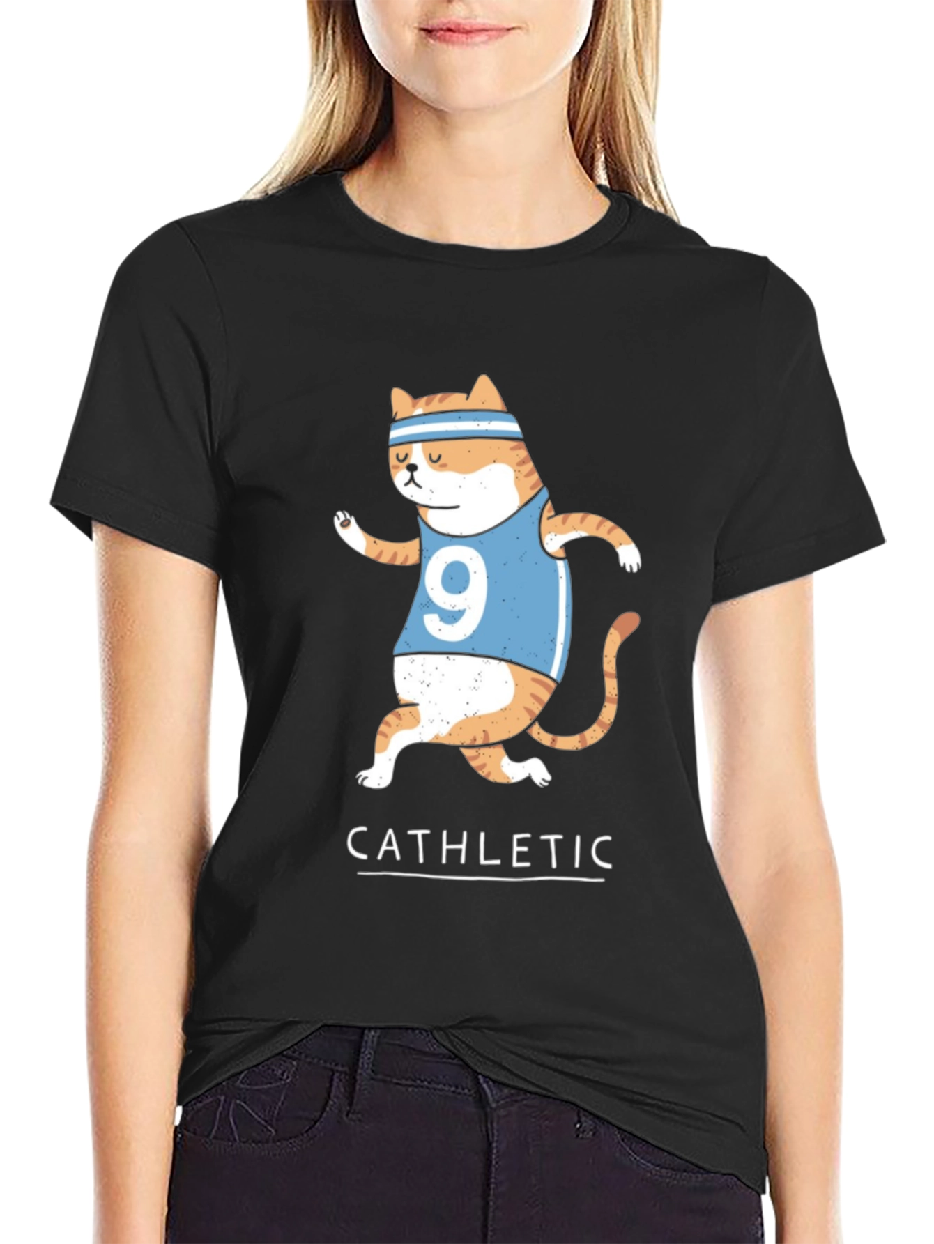 Cat-hletic T-Shirt: Humorous Cat Running Design