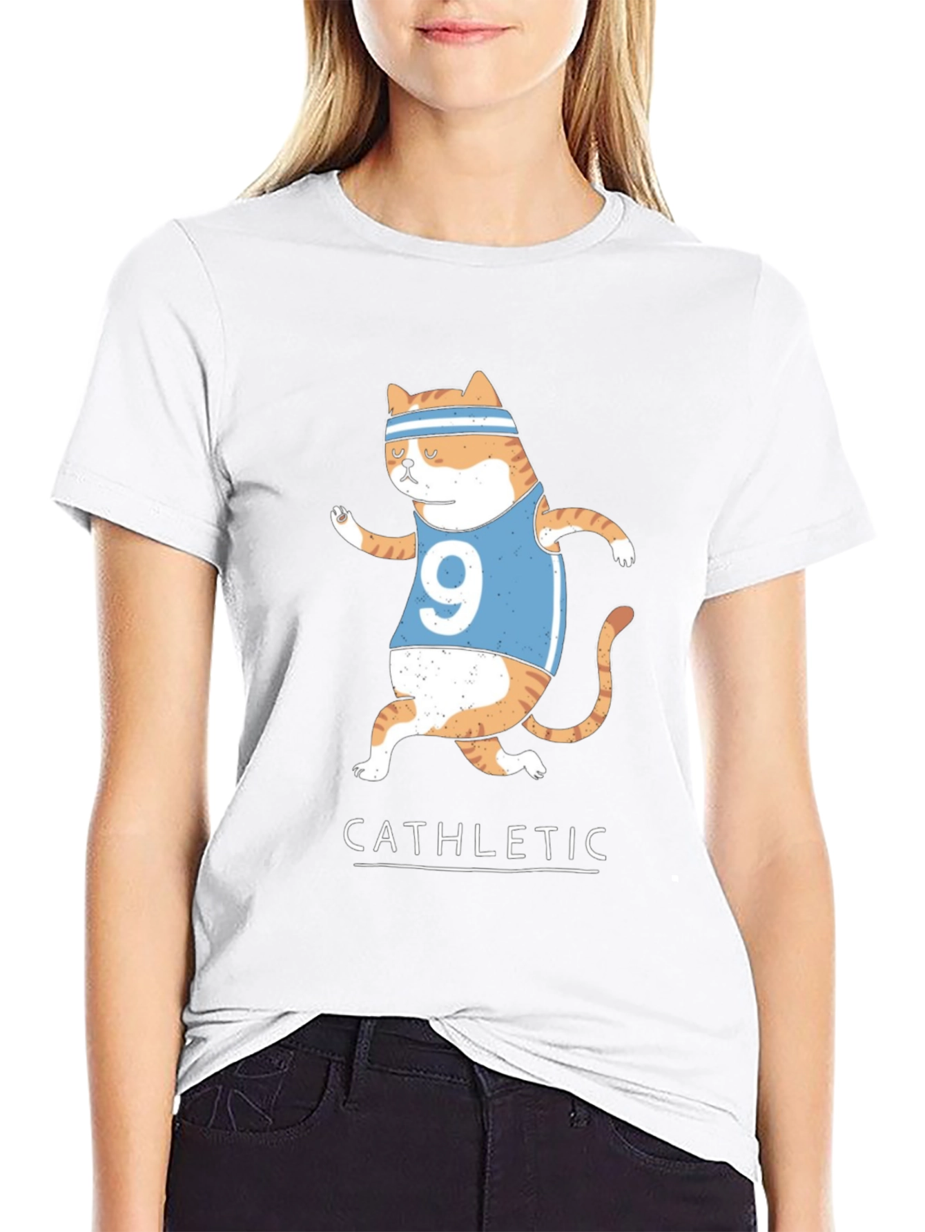 Cat-hletic T-Shirt: Humorous Cat Running Design