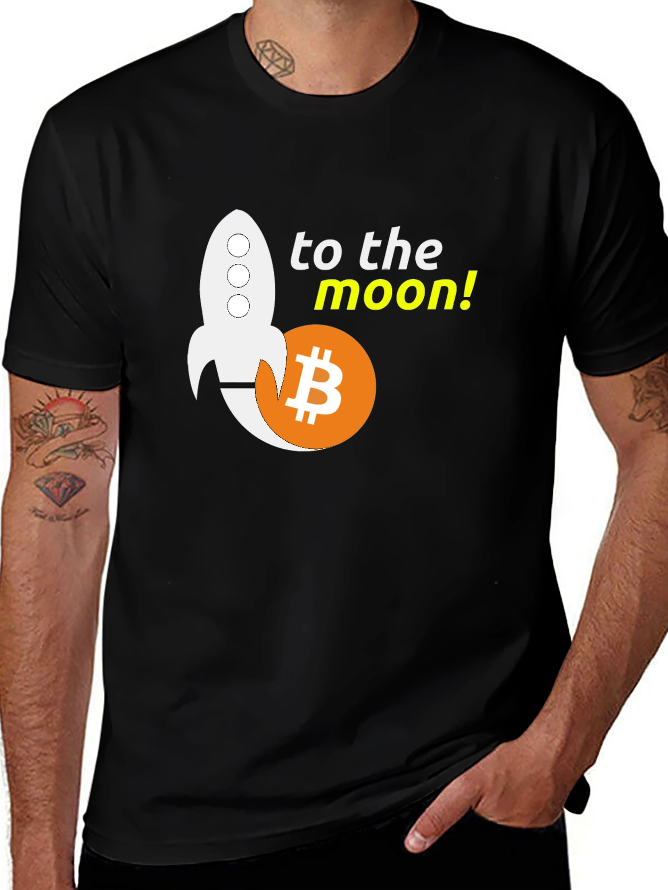 Bitcoin To The Moon Graphic Tee