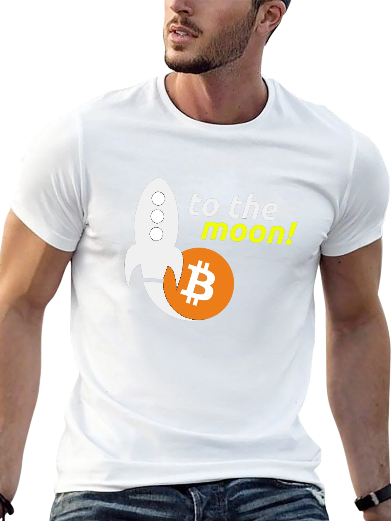 Bitcoin To The Moon Graphic Tee