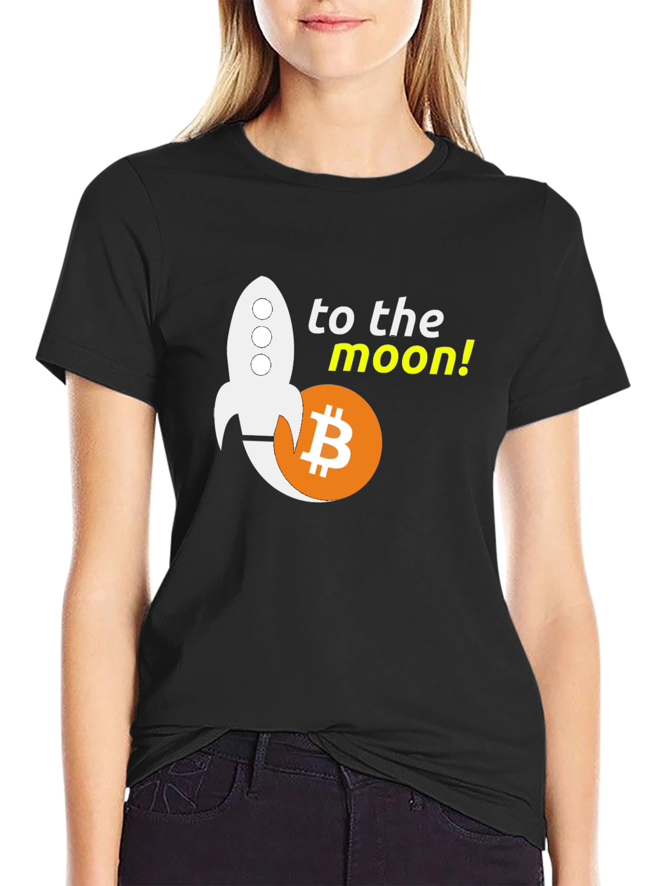 Bitcoin To The Moon Graphic Tee