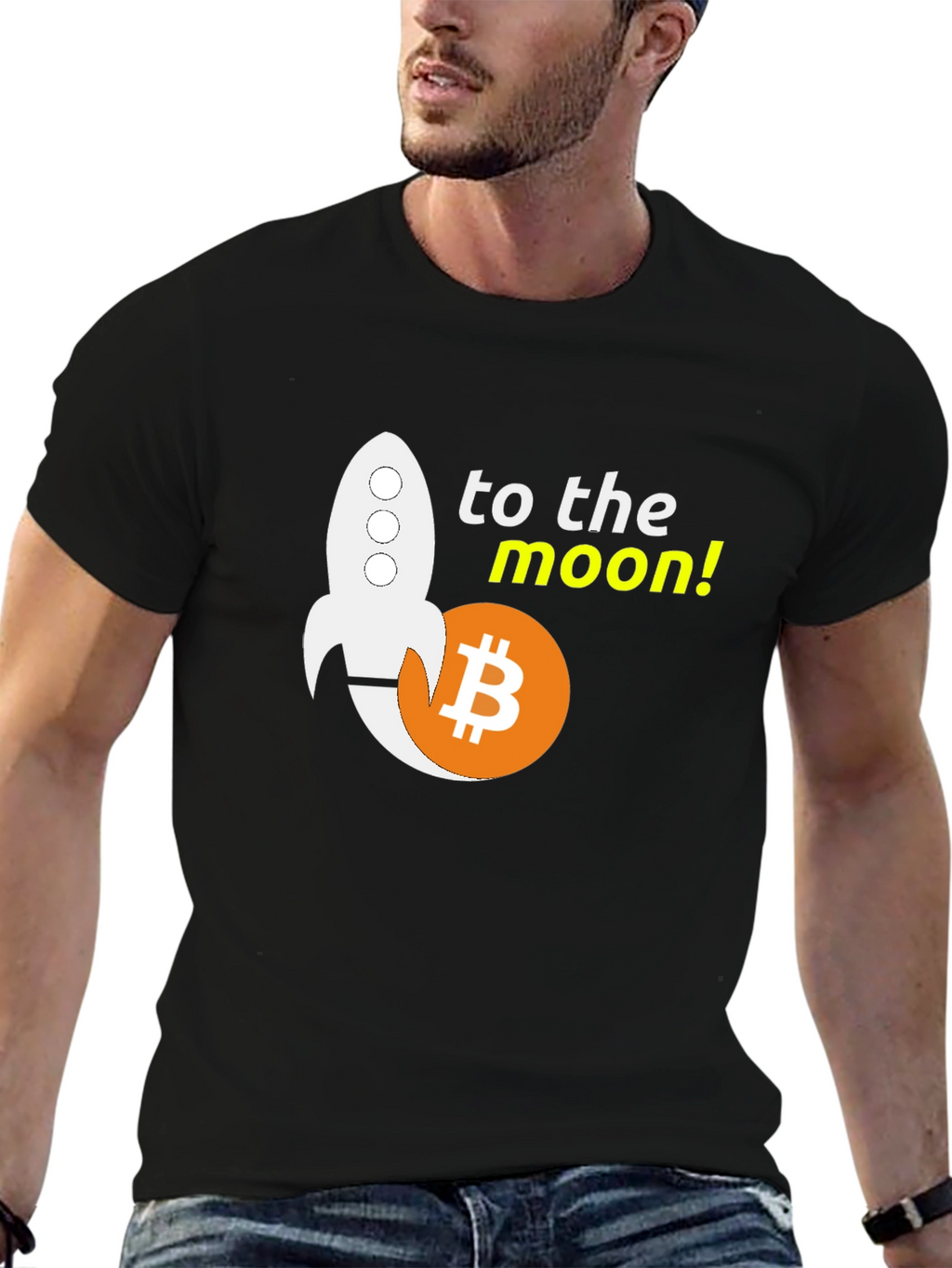 Bitcoin To The Moon Graphic Tee