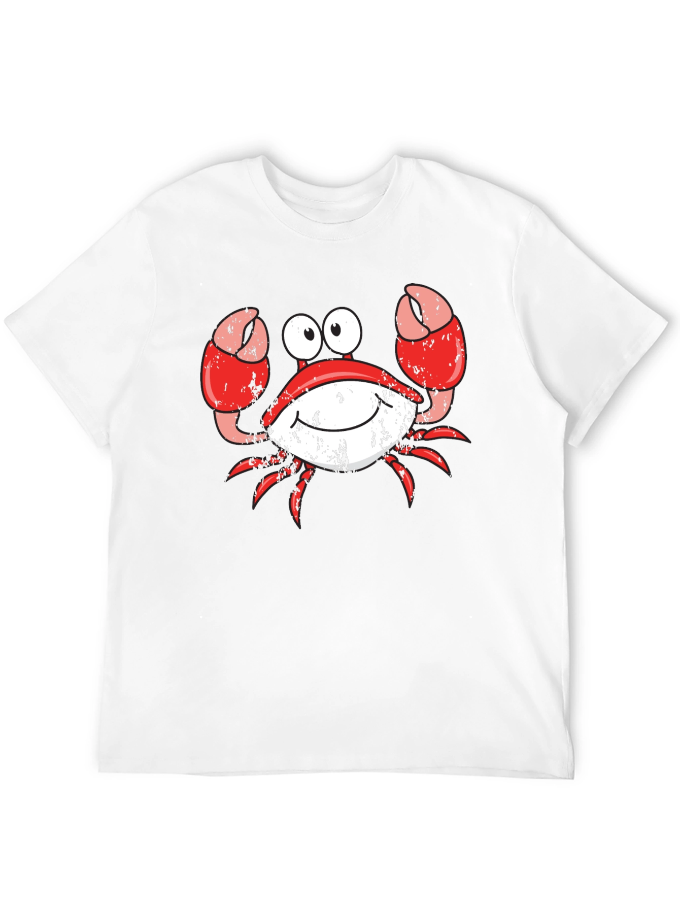 Crabby Cartoon Graphic Tee - Black Cotton Blend