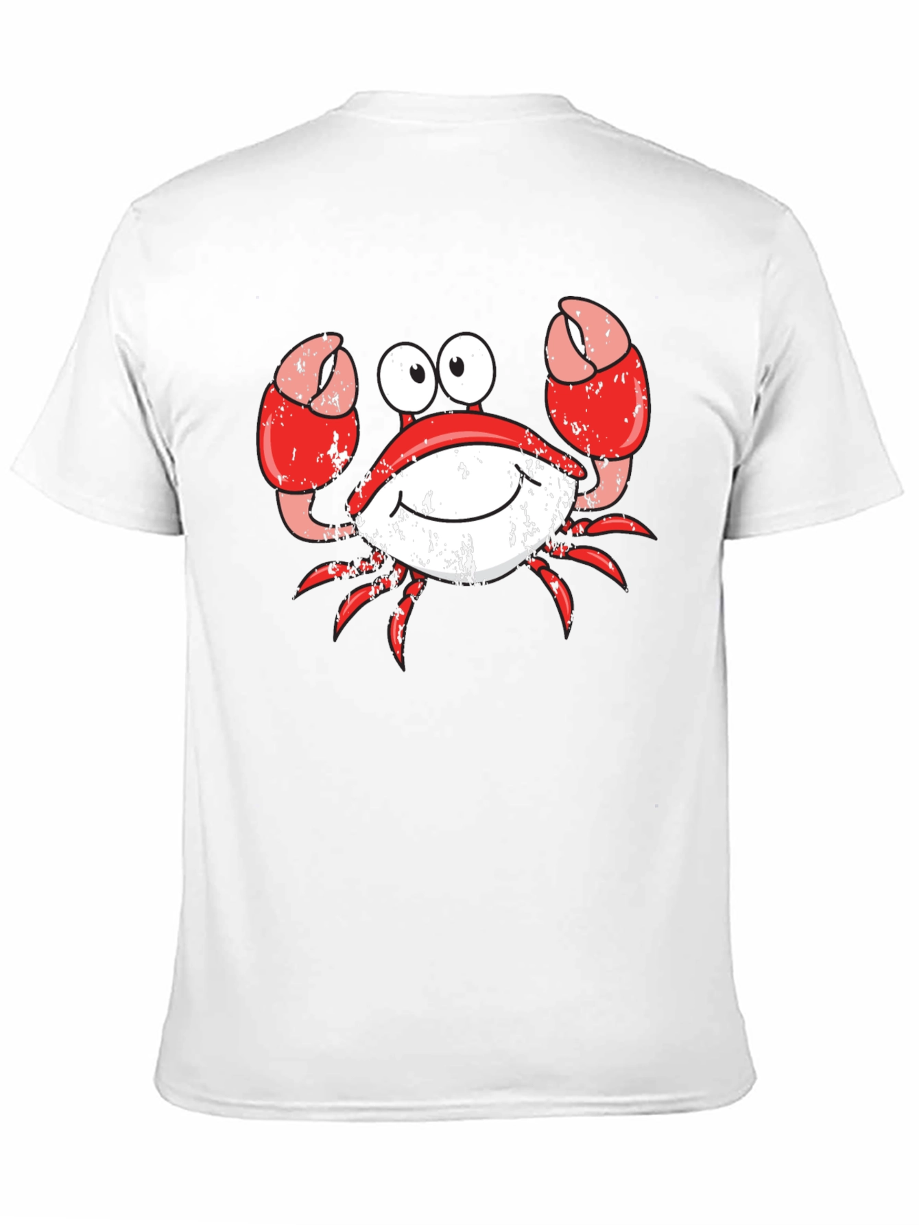 Crabby Cartoon Graphic Tee - Black Cotton Blend