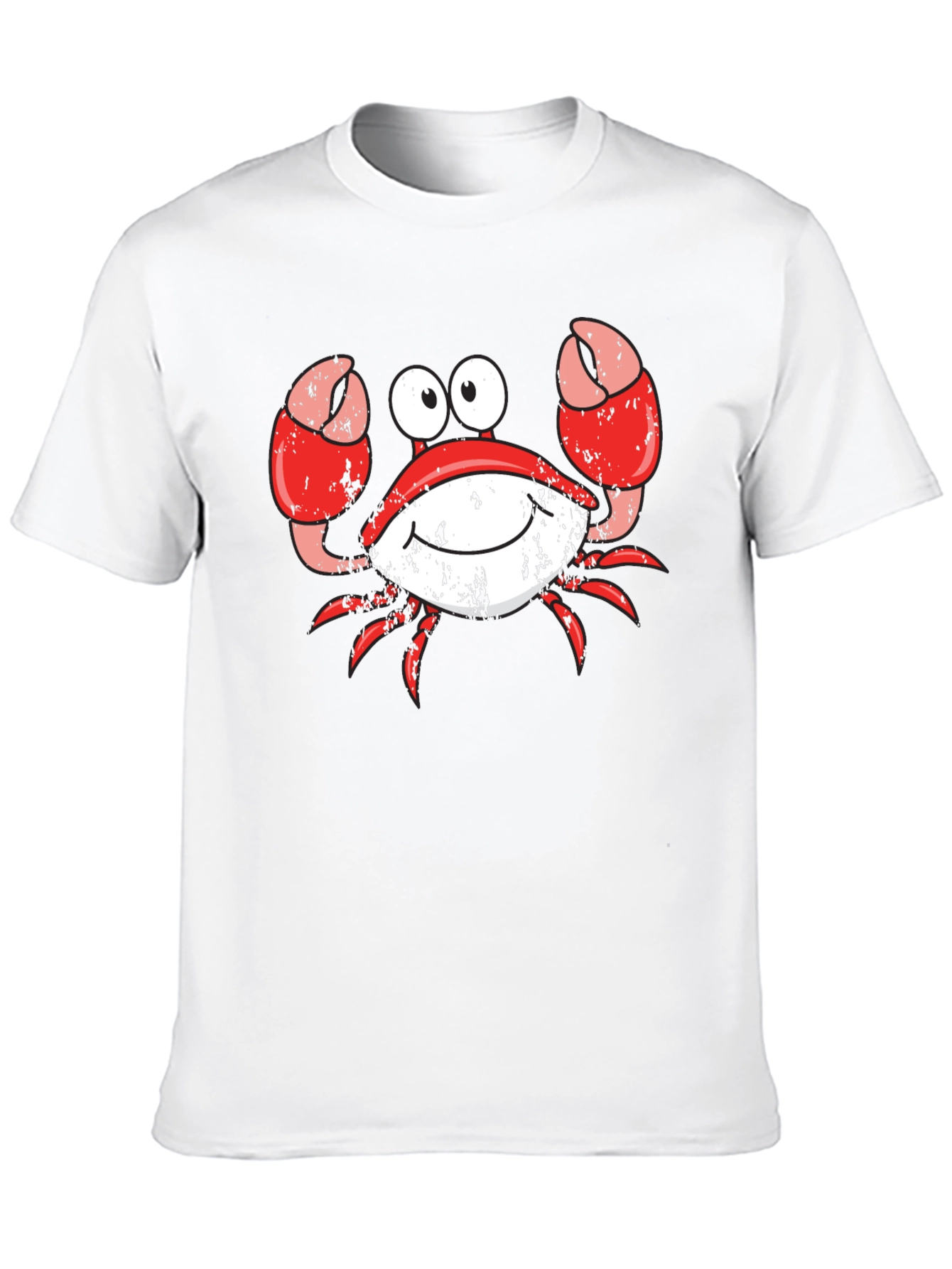 Crabby Cartoon Graphic Tee - Black Cotton Blend