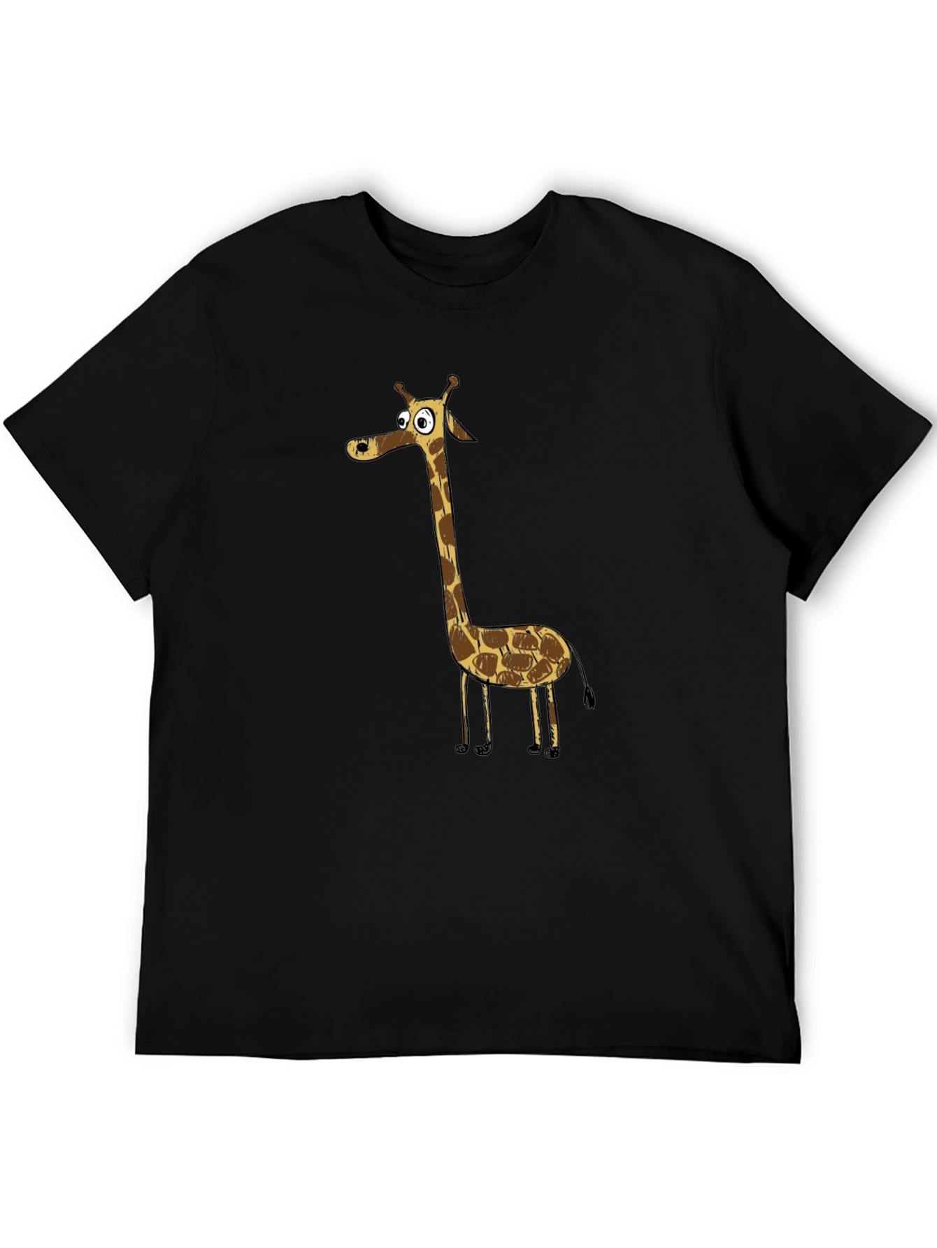 Cartoon Giraffe Graphic Tee - Funny Animal Shirt