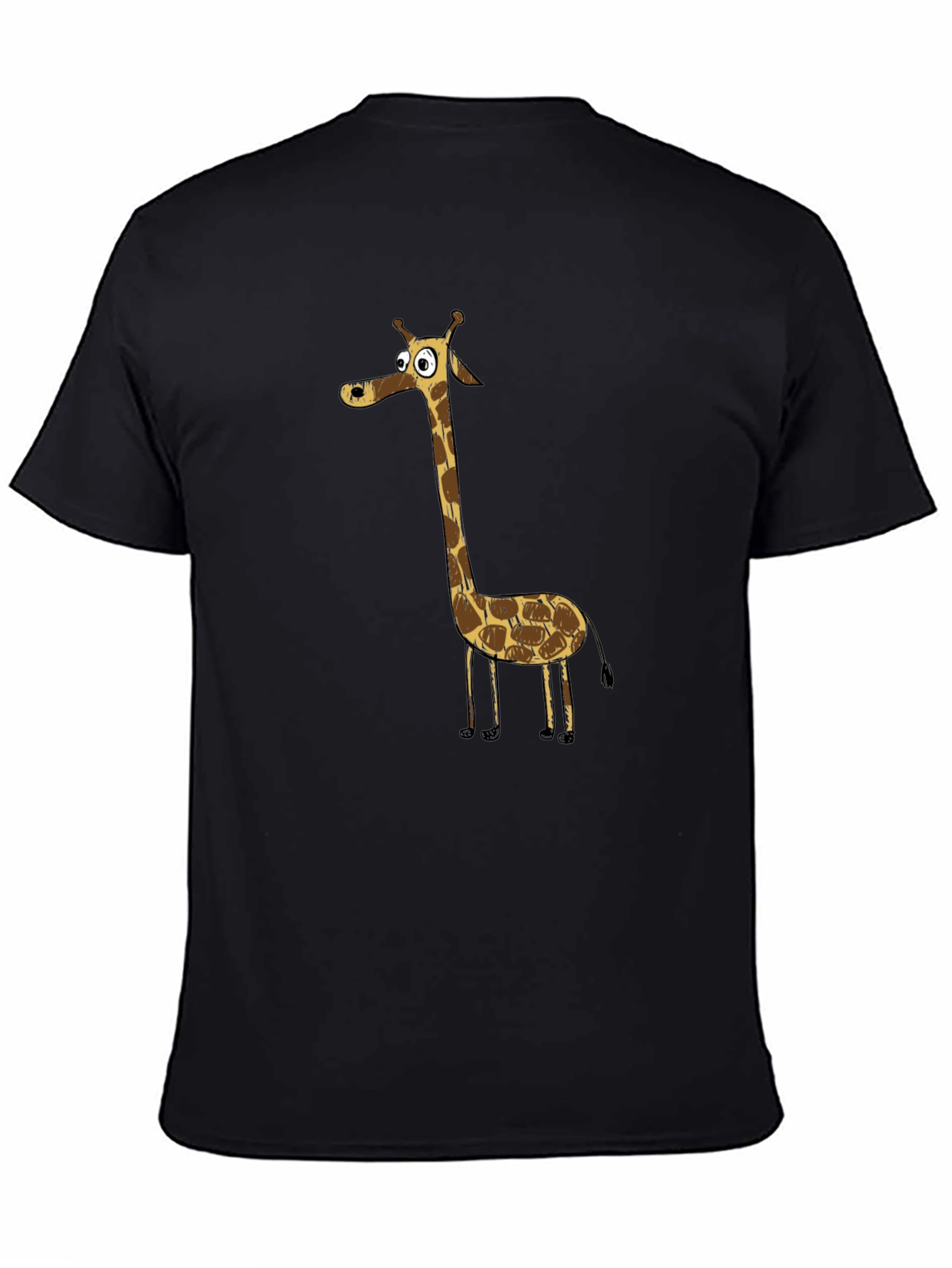 Cartoon Giraffe Graphic Tee - Funny Animal Shirt