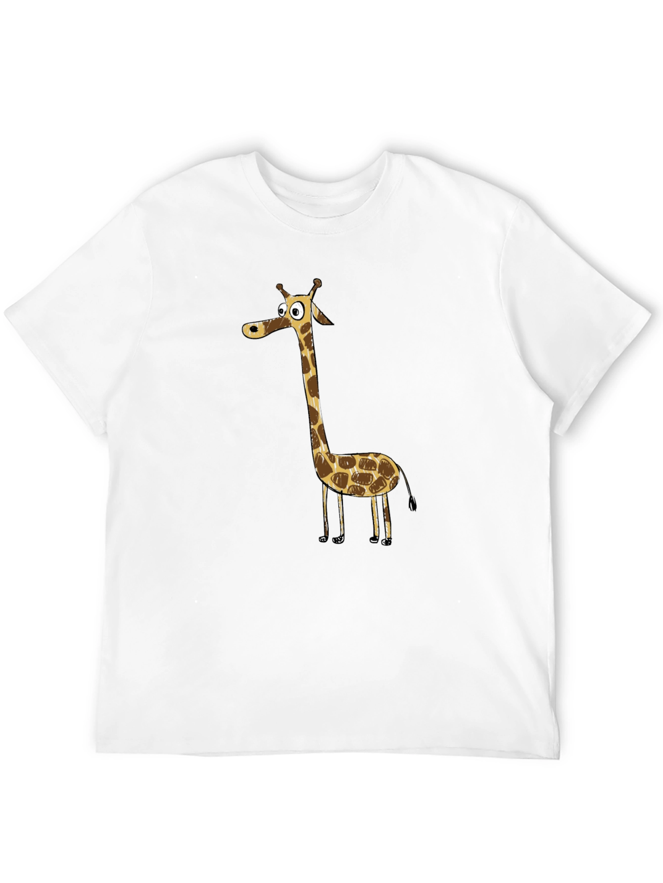Cartoon Giraffe Graphic Tee - Funny Animal Shirt