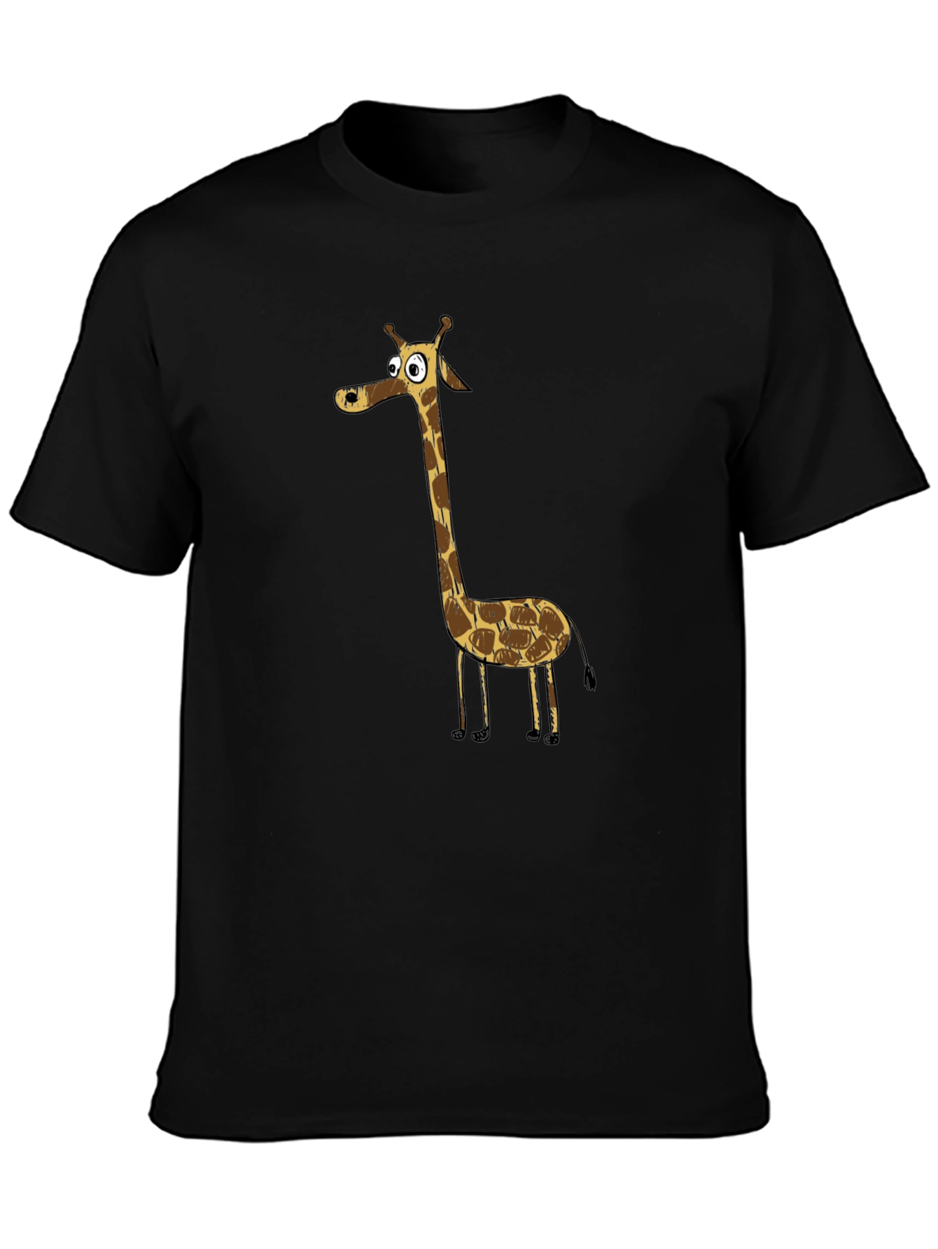 Cartoon Giraffe Graphic Tee - Funny Animal Shirt
