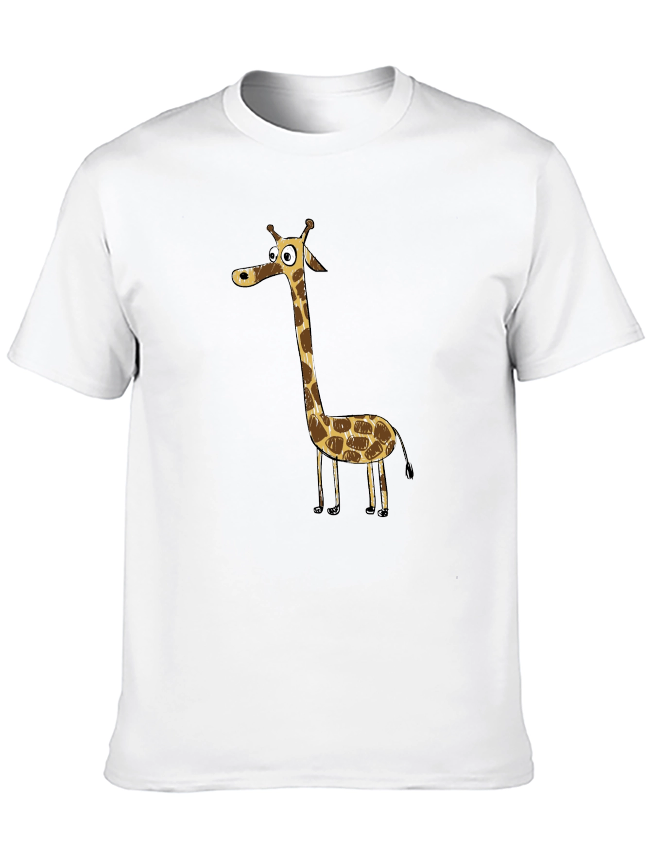 Cartoon Giraffe Graphic Tee - Funny Animal Shirt