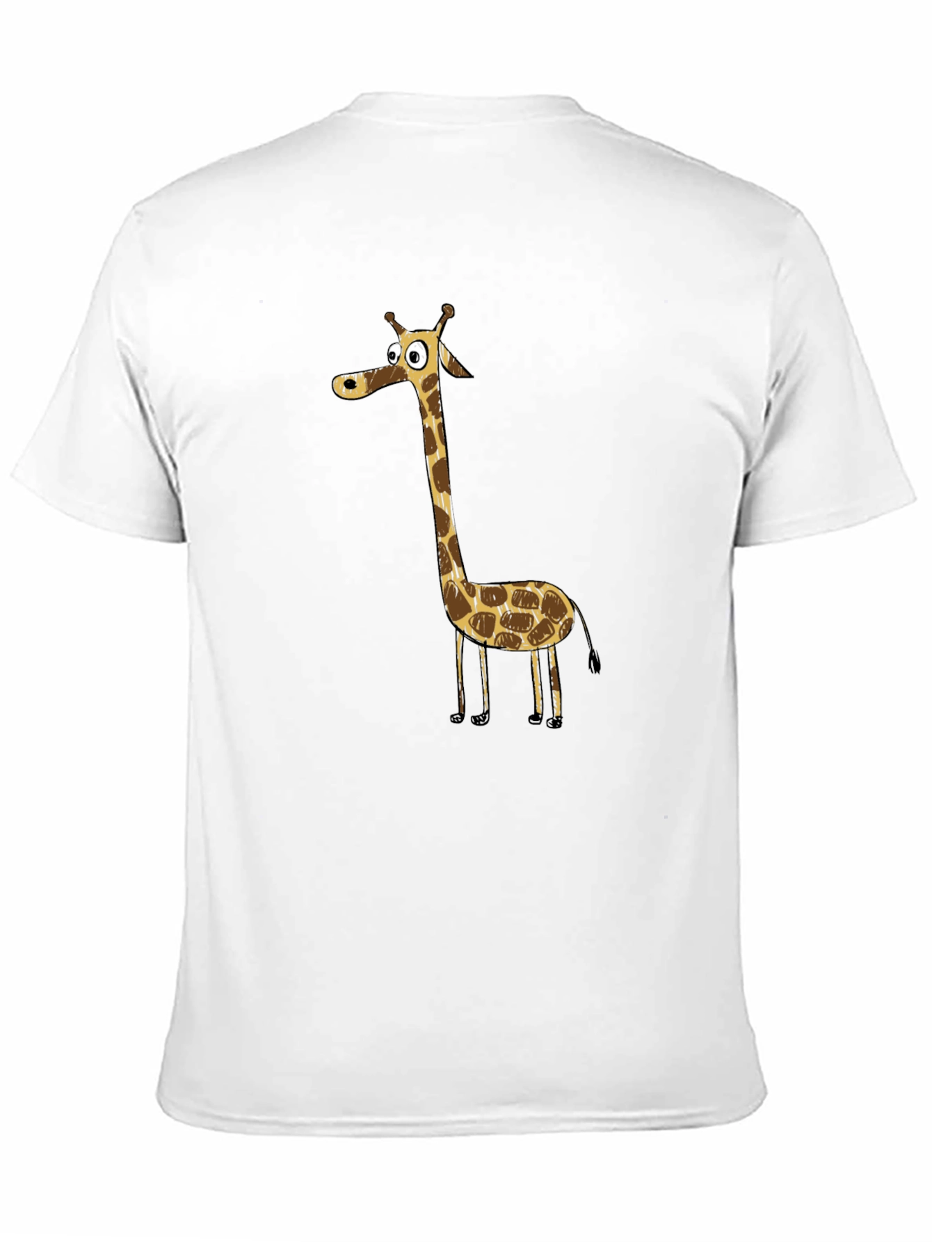 Cartoon Giraffe Graphic Tee - Funny Animal Shirt