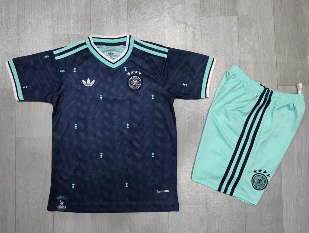 KIDS Germany 1990 World Cup Away Kit – Dark Navy/Mint Green