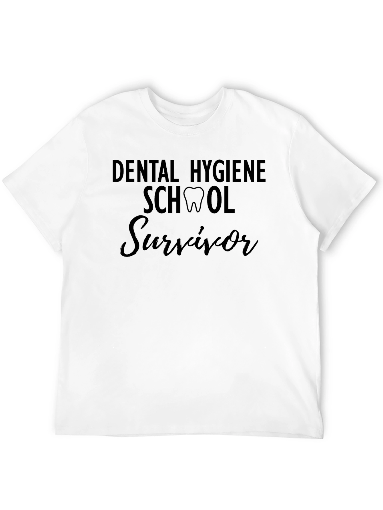 Dental Hygiene School Survivor Black T-Shirt