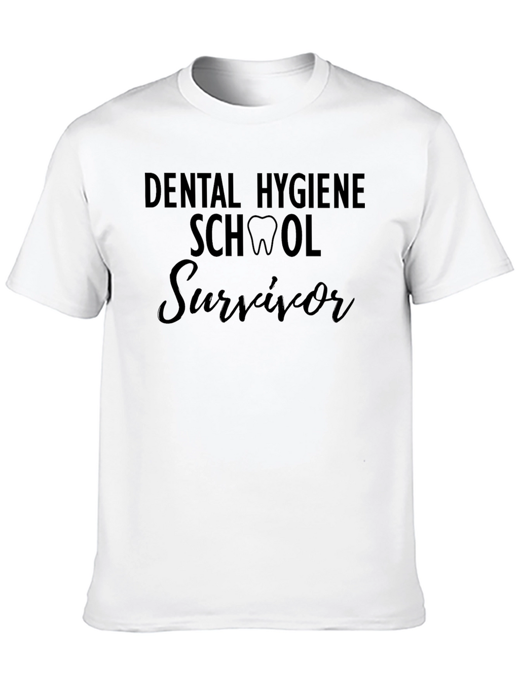 Dental Hygiene School Survivor Black T-Shirt