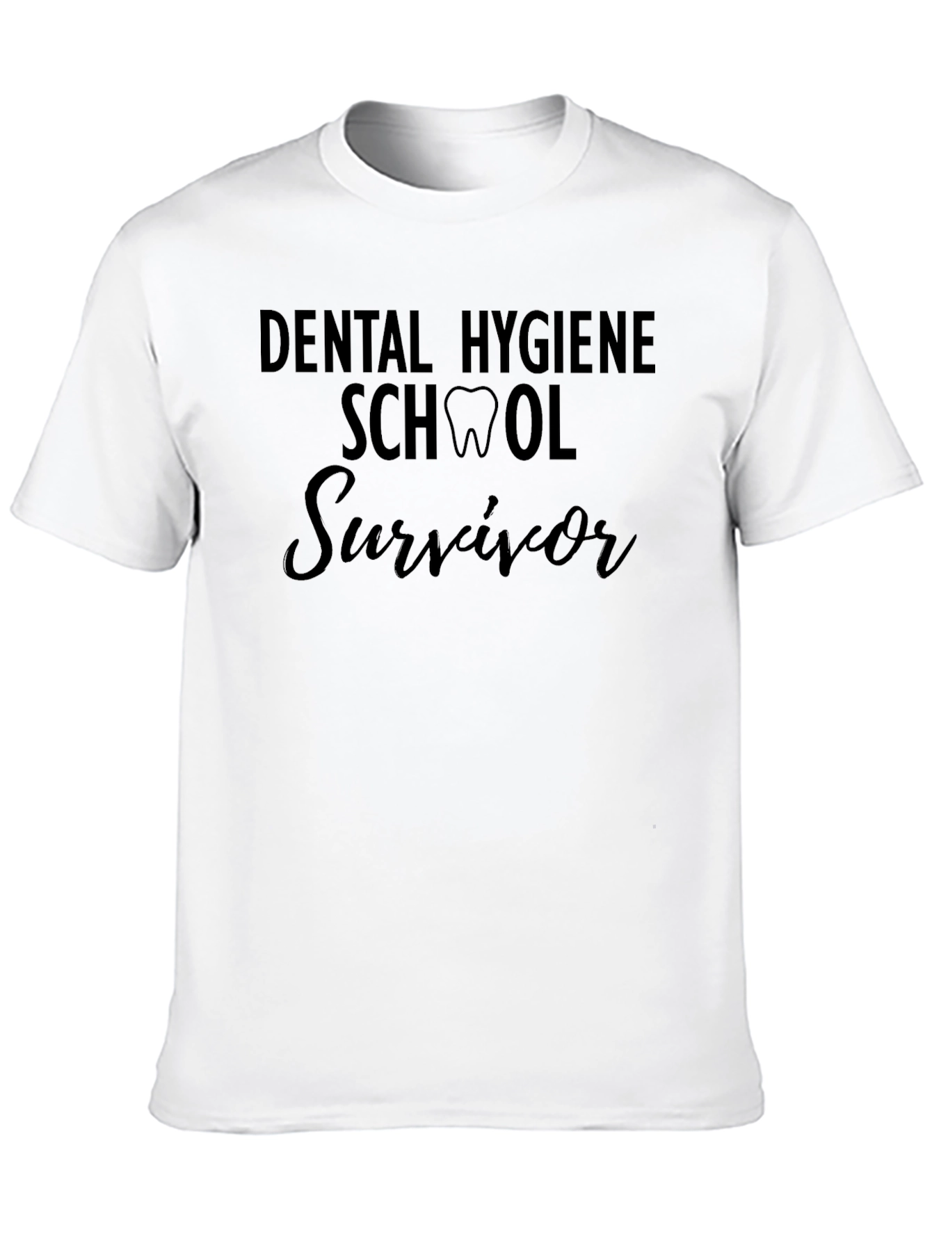 Dental Hygiene School Survivor Black T-Shirt