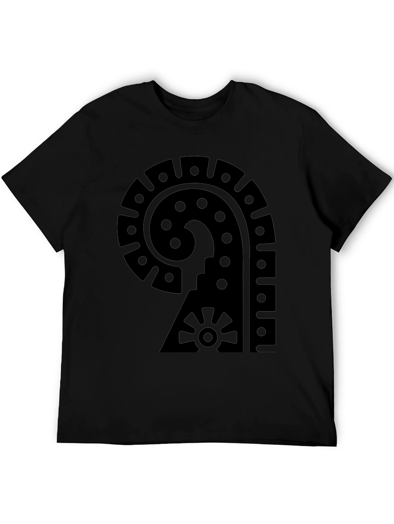 Aztec Symbol Graphic Black T-Shirt