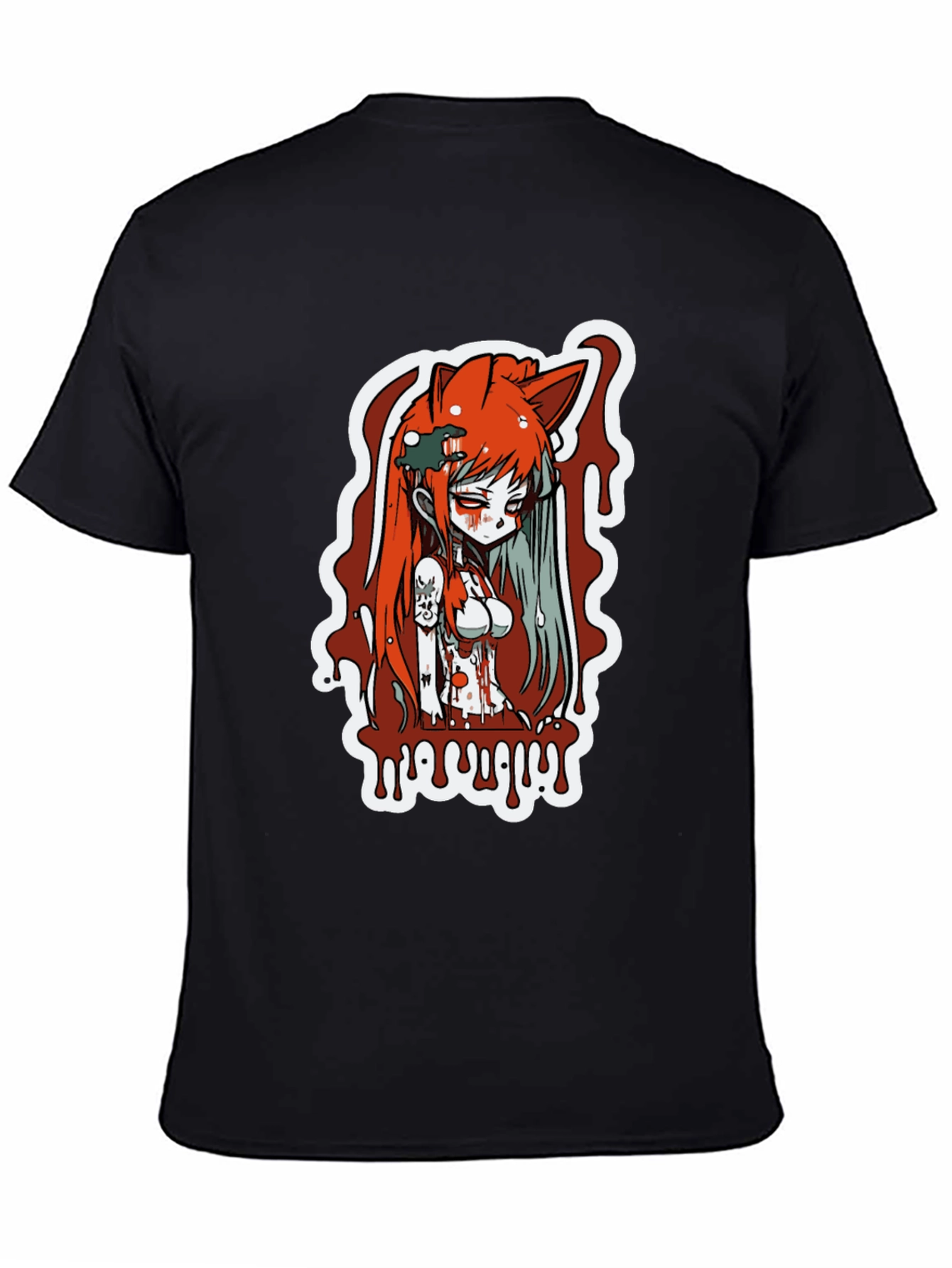 Anime Girl Horror Graphic T-Shirt