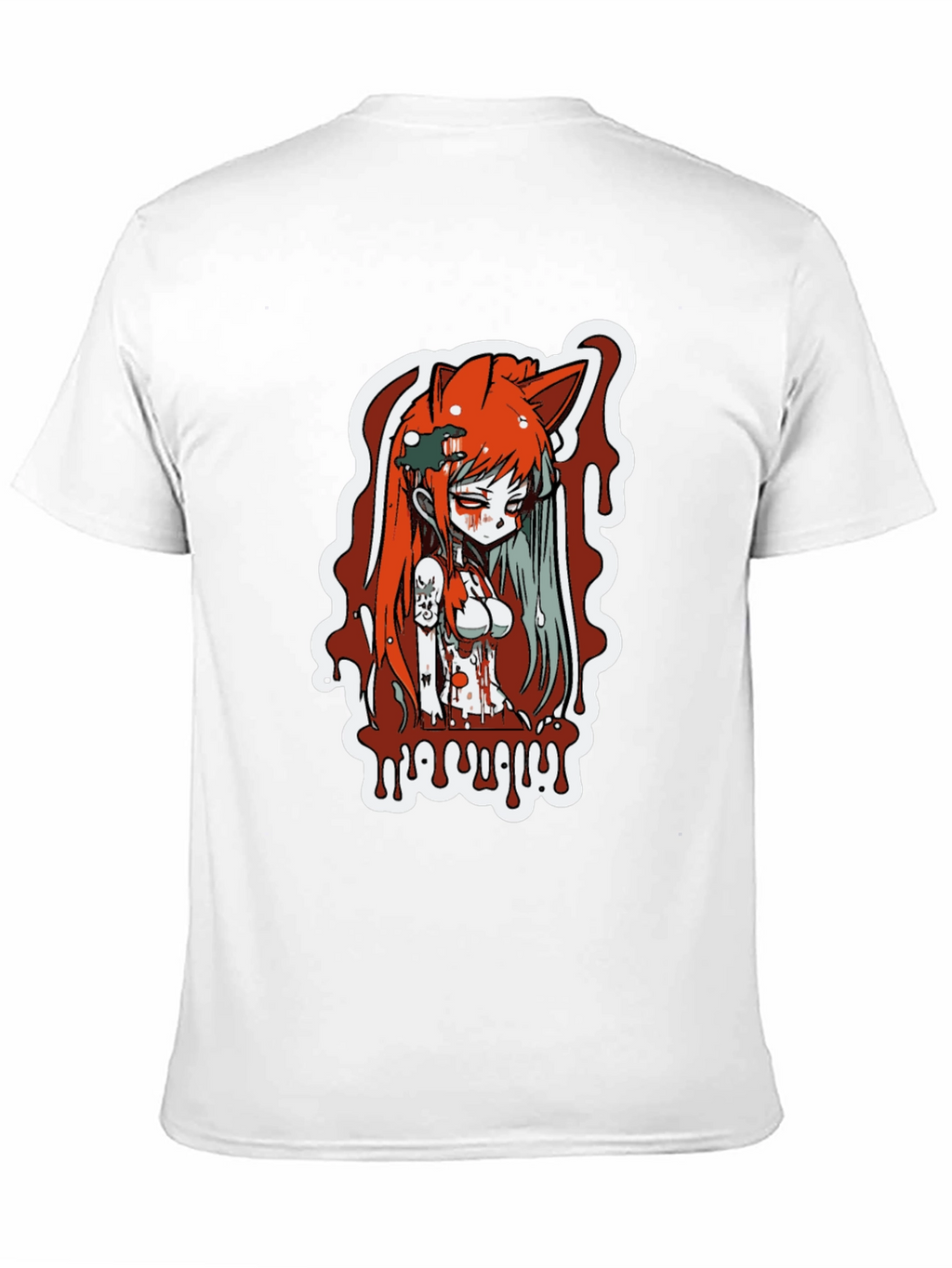 Anime Girl Horror Graphic T-Shirt