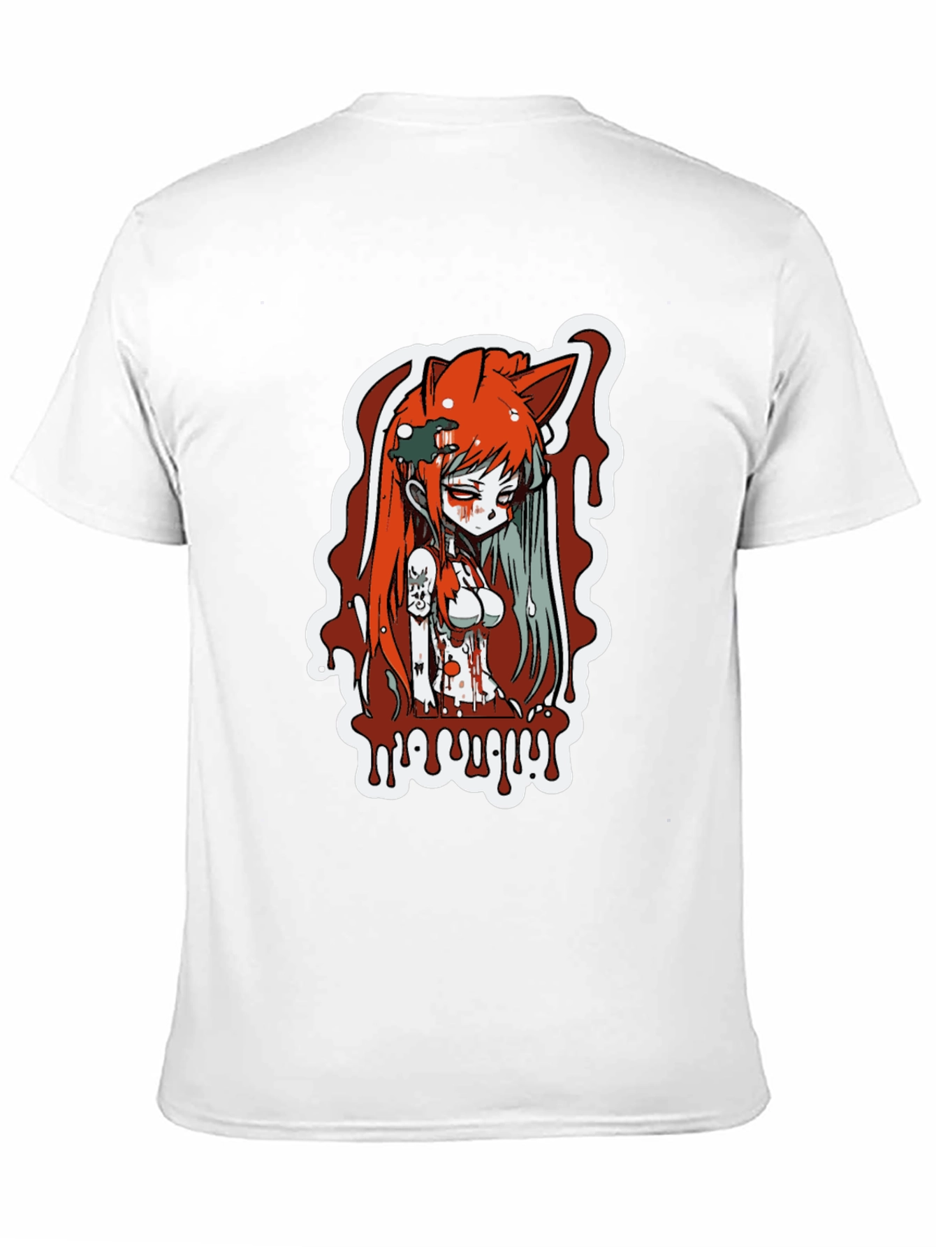 Anime Girl Horror Graphic T-Shirt