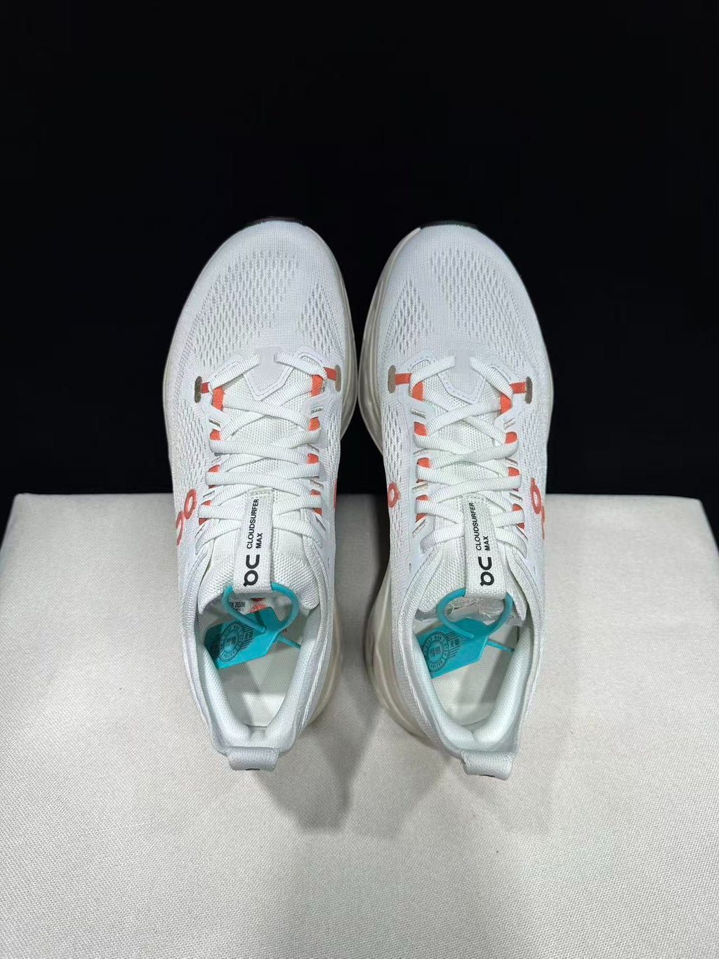 On Cloudsurfer Max Road-Running Shoes Ivory | Salmon