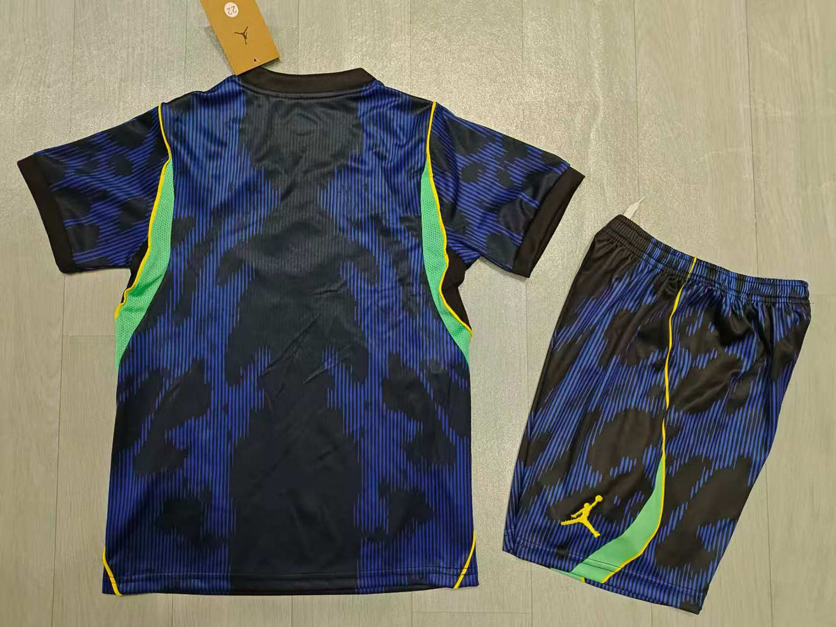 KIDS Brazil x Jordan Dri-FIT Strike Training/Match Kit – Dark Blue/Black/Green