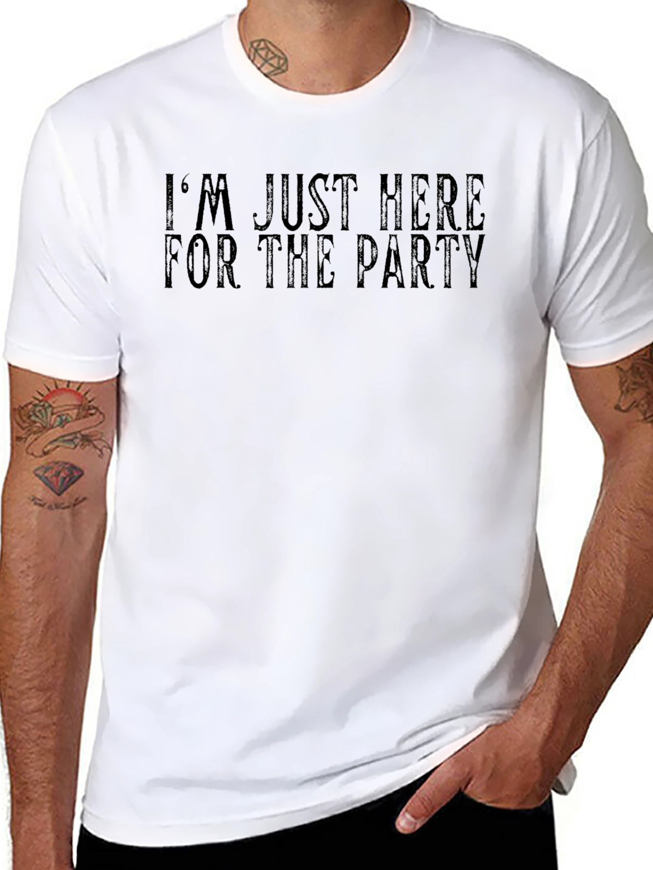 Im Just Here For The Party Graphic Tee