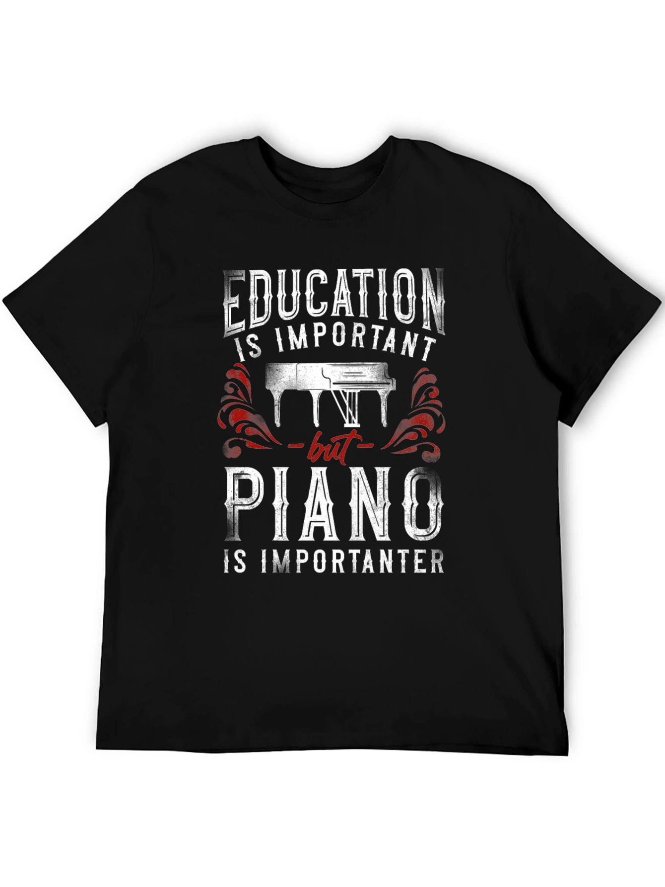 Education vs Piano T-Shirt