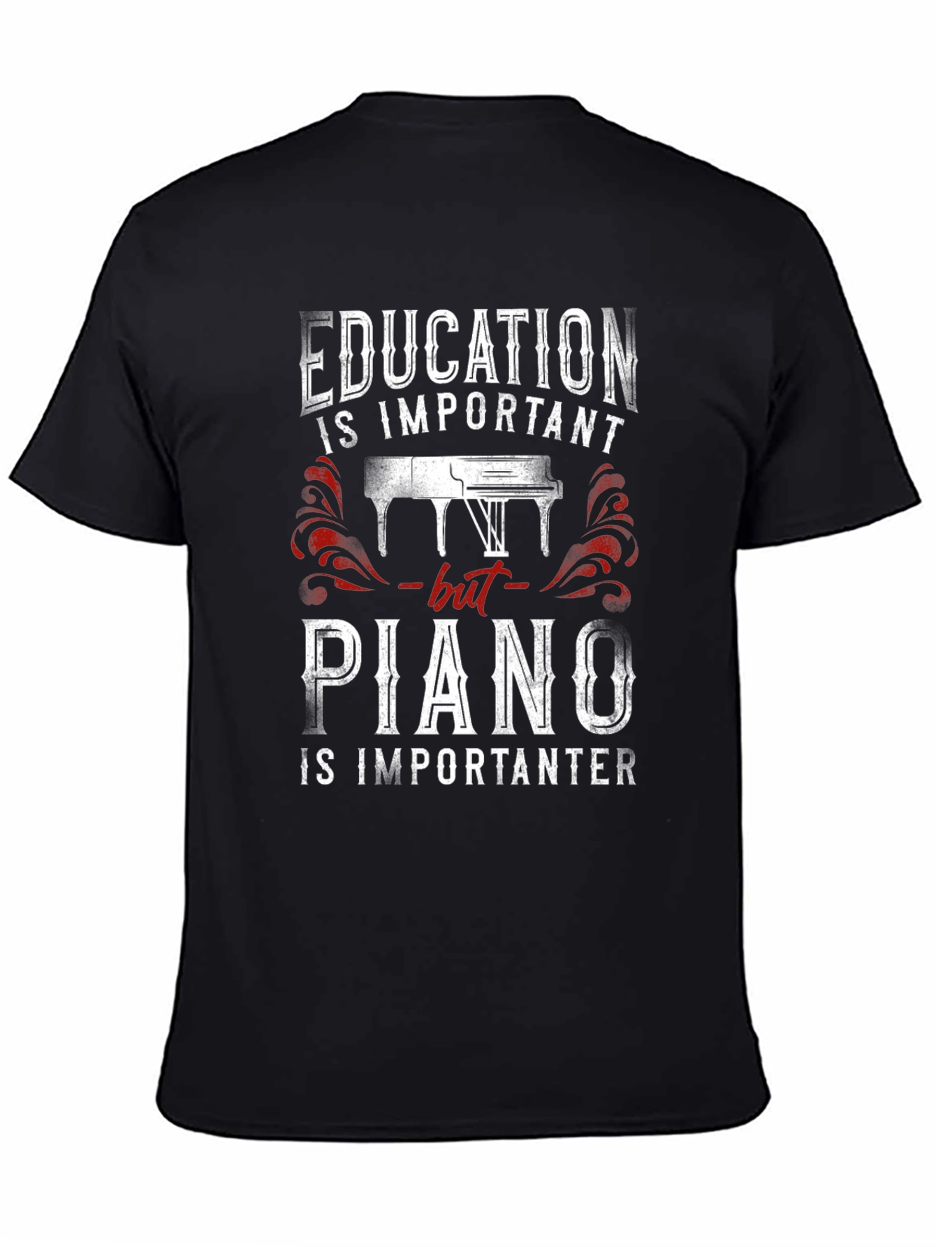 Education vs Piano T-Shirt
