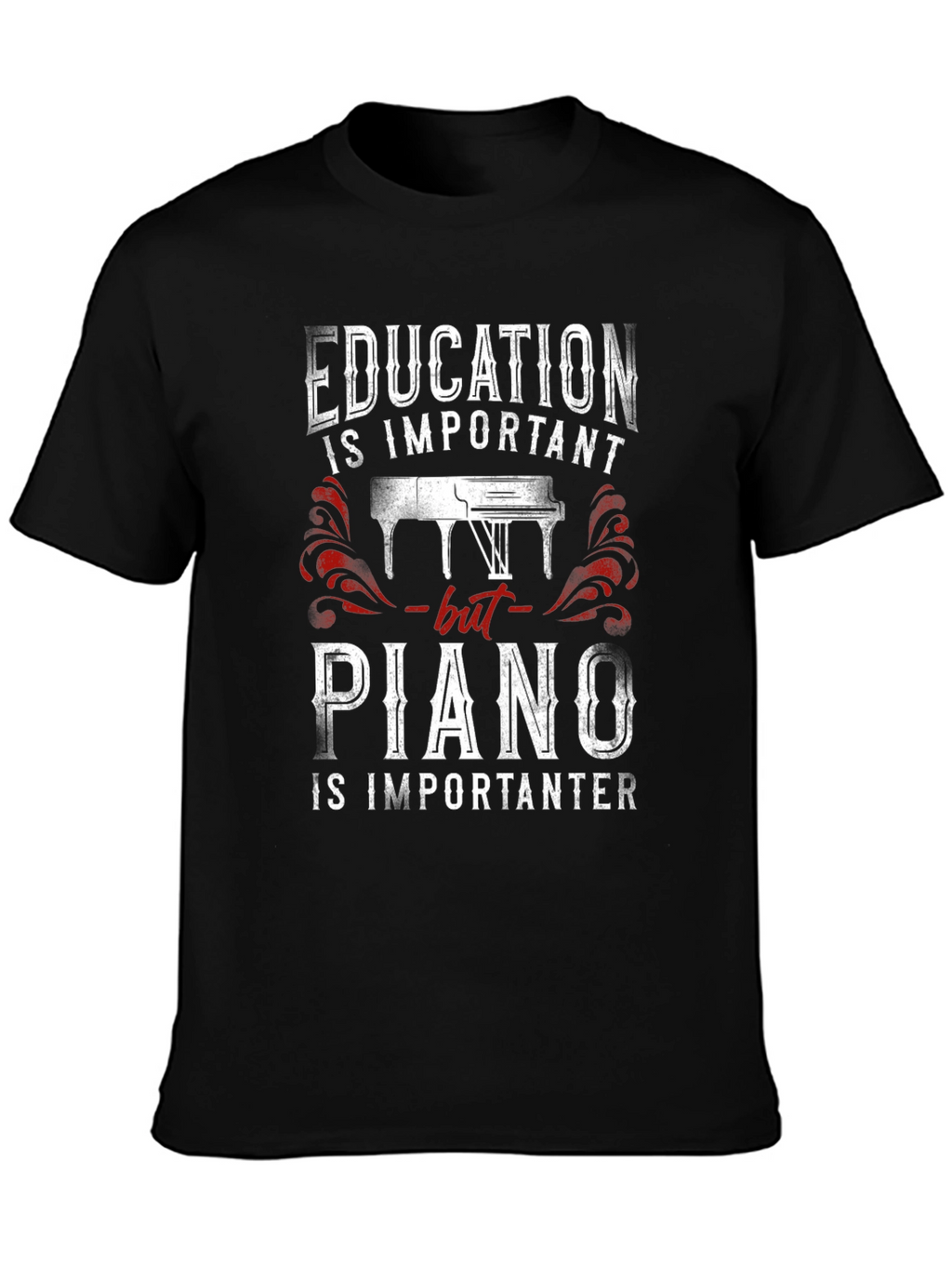Education vs Piano T-Shirt