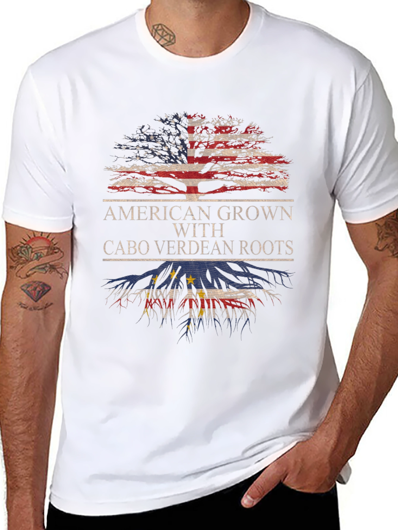 American Grown with Cabo Verdean Roots T-Shirt
