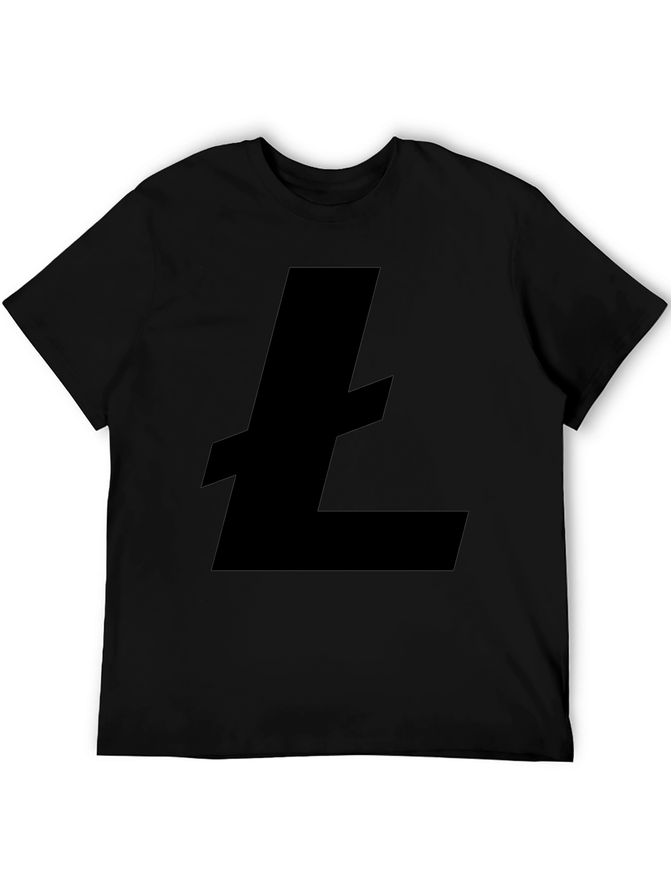 Black Litecoin Logo T-Shirt