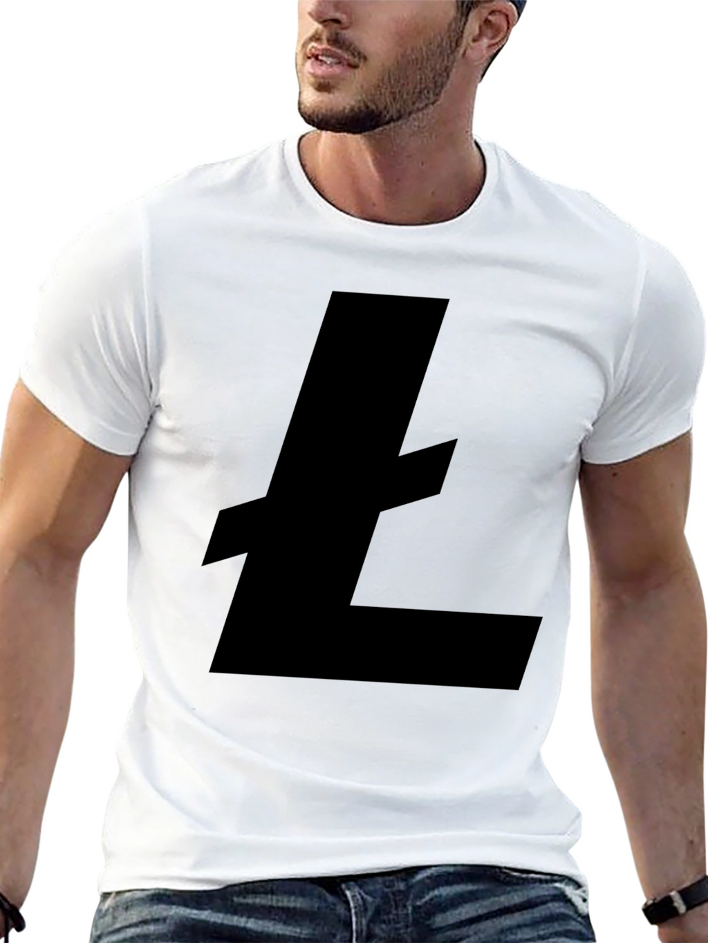Black Litecoin Logo T-Shirt