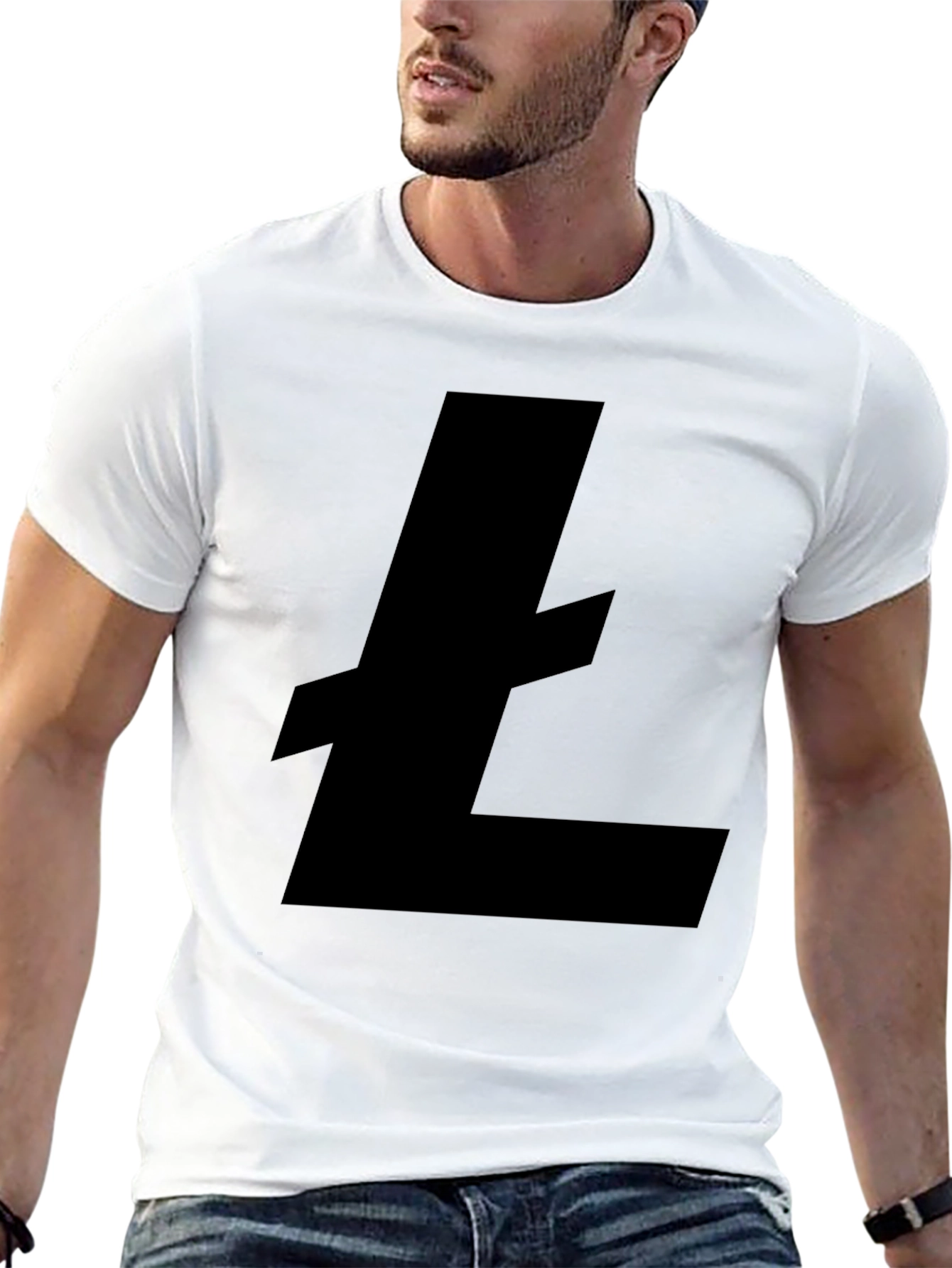 Black Litecoin Logo T-Shirt
